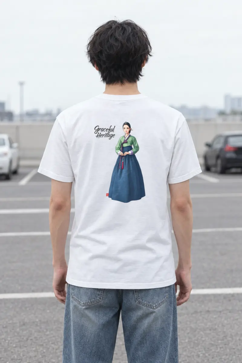 "Graceful Heritage" Heavyweight Unisex Crewneck T-shirt