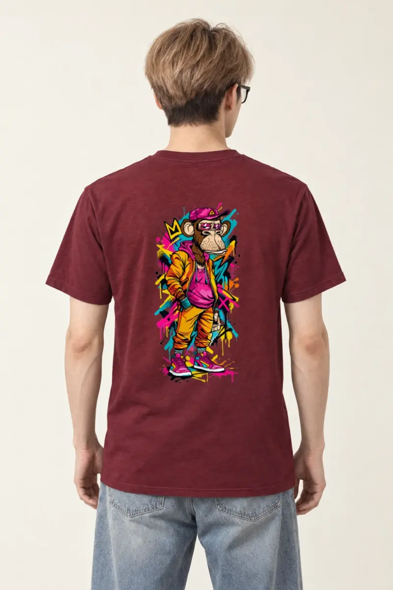 "Graffiti Ape Pose" Heavyweight Unisex Crewneck T-shirt