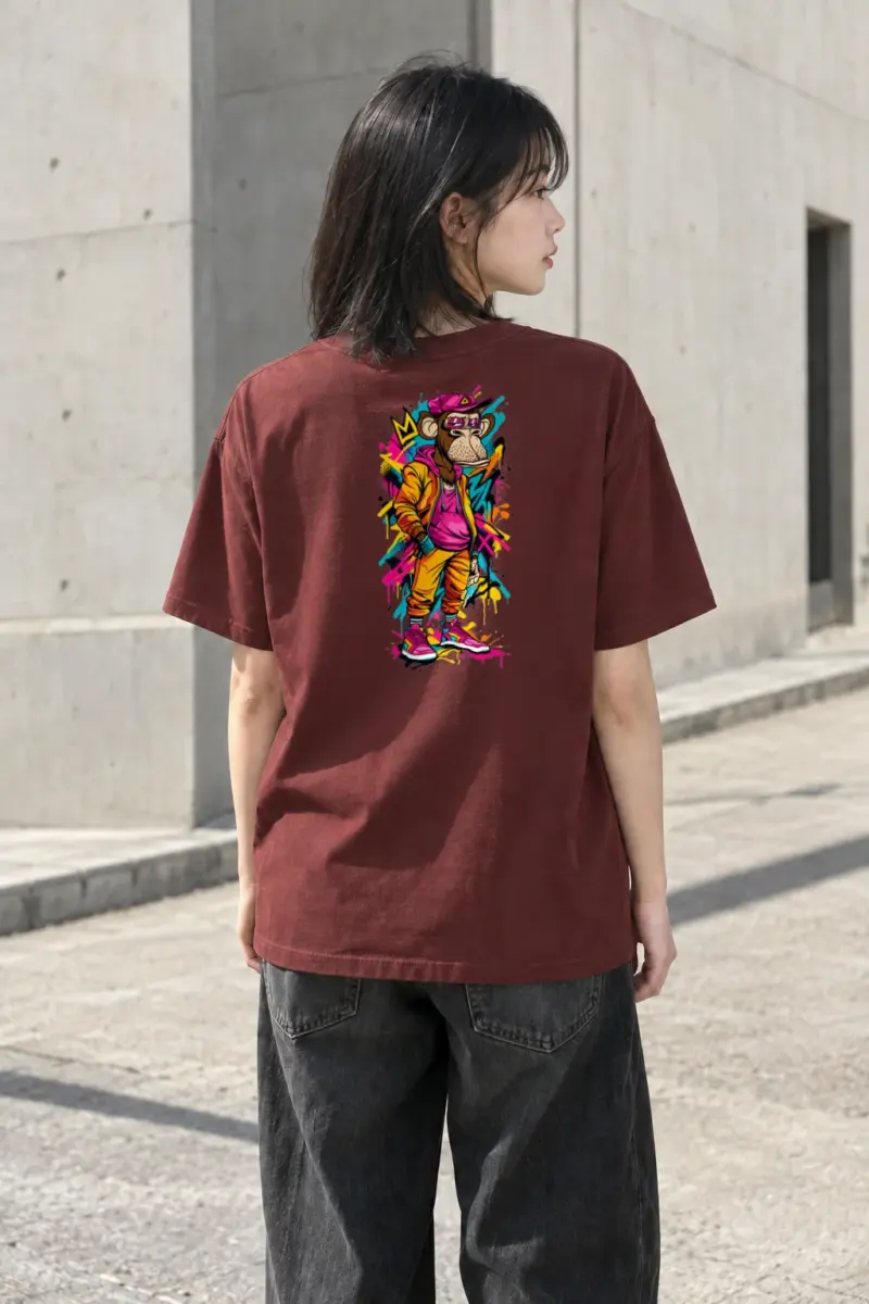 "Graffiti Ape Pose" Heavyweight Unisex Crewneck T-shirt | Gildan 5000