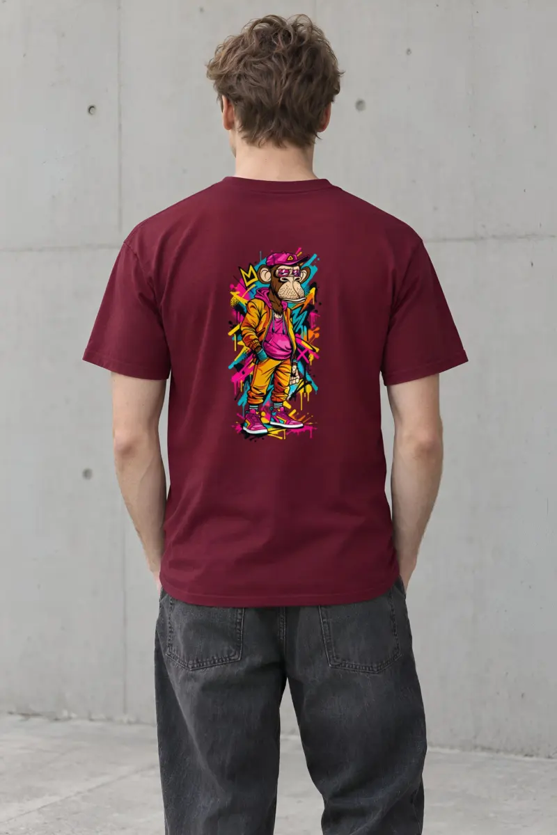 "Graffiti Ape Pose" Heavyweight Unisex Crewneck T-shirt