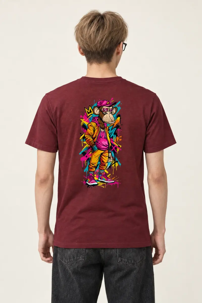 "Graffiti Ape Pose" Heavyweight Unisex Crewneck T-shirt
