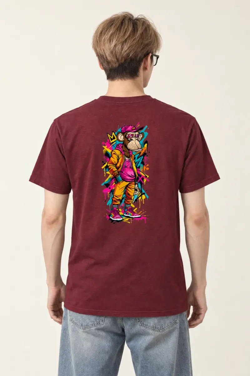 "Graffiti Ape Pose" Heavyweight Unisex Crewneck T-shirt