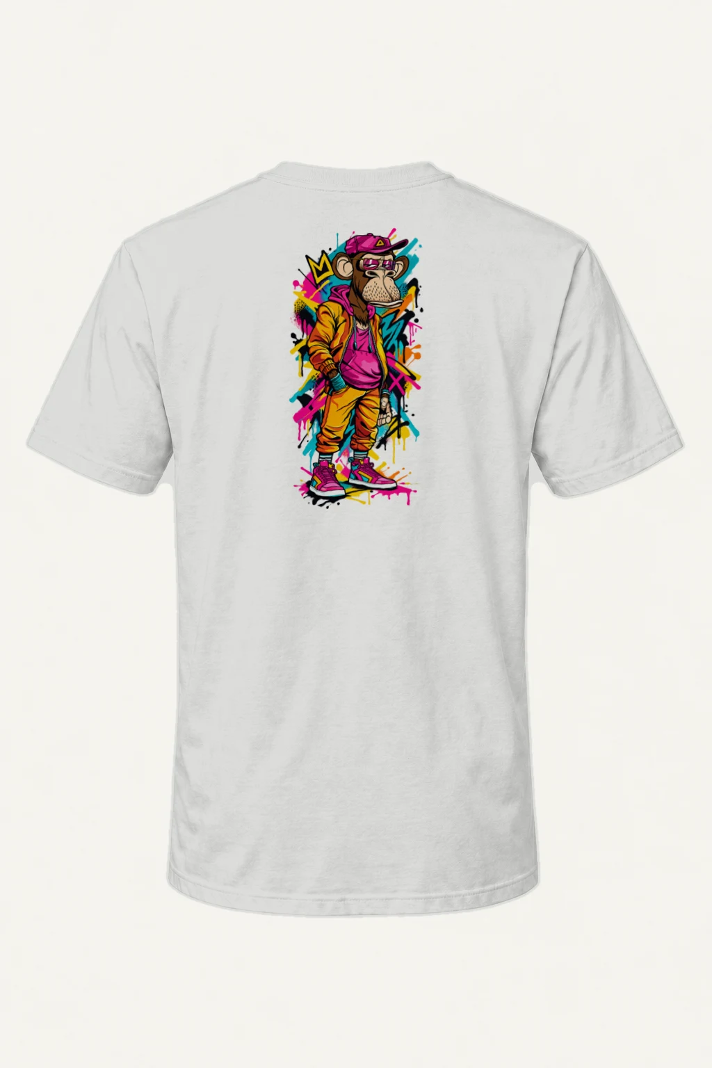 "Graffiti Ape Pose" Heavyweight Unisex Crewneck T-shirt | Gildan 5000