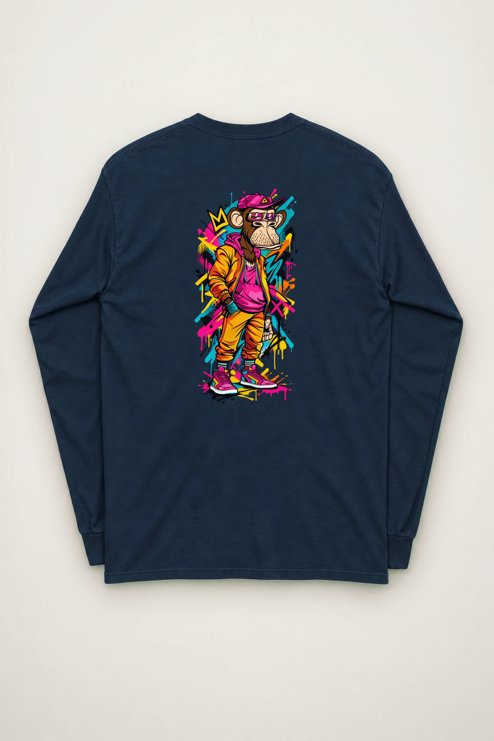 "Graffiti Ape Pose" Unisex Longsleeve T-shirt