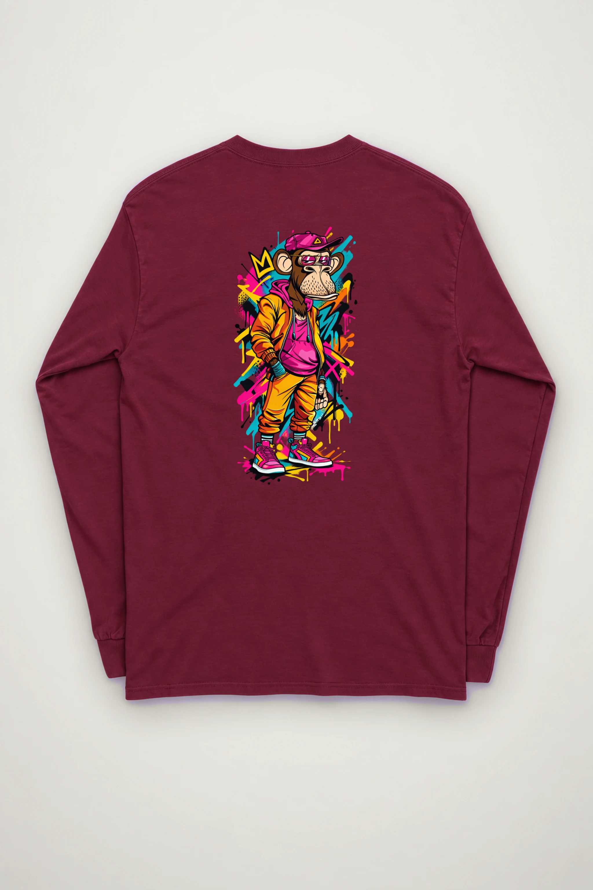 "Graffiti Ape Pose" Unisex Longsleeve T-shirt