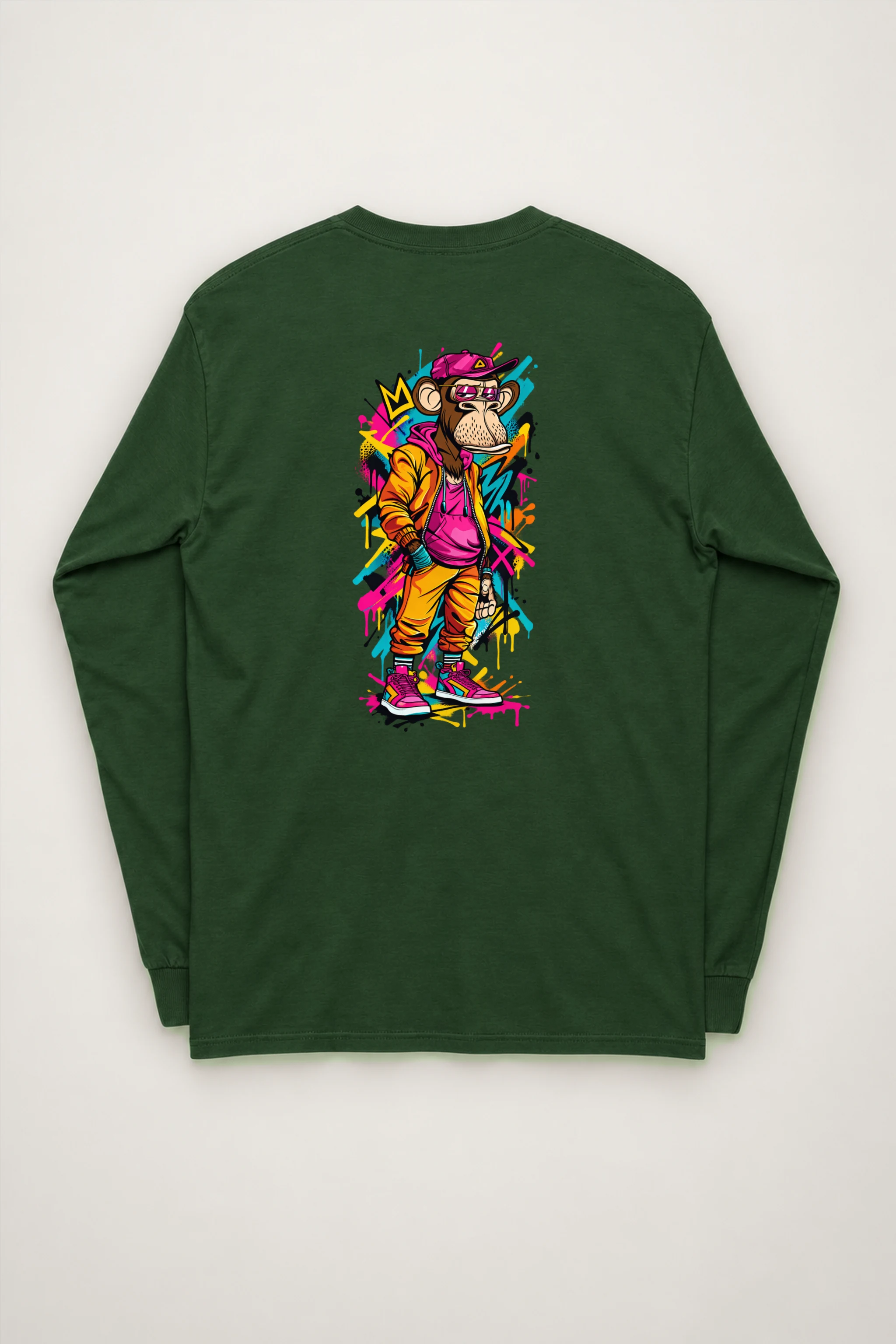 "Graffiti Ape Pose" Unisex Longsleeve T-shirt