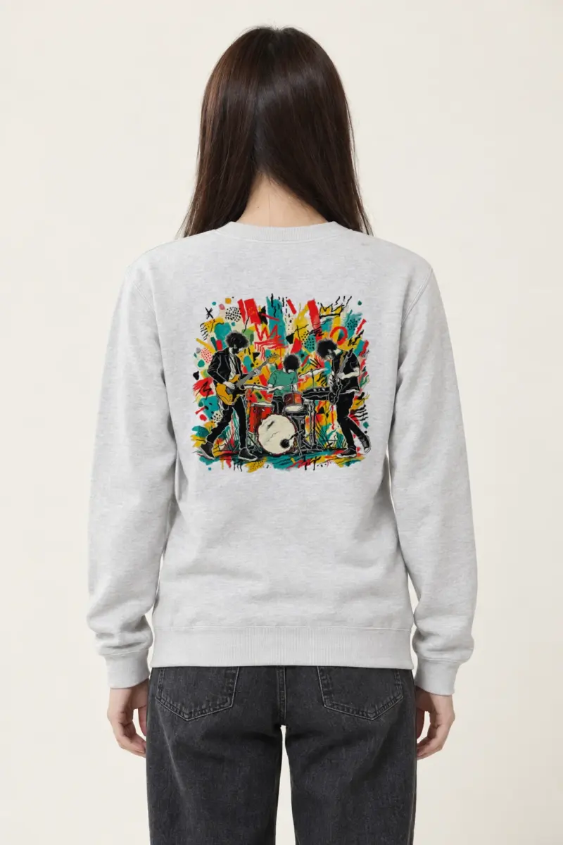 "Graffiti Band Performance" Heavy Blend Unisex Crewneck Sweatshirt
