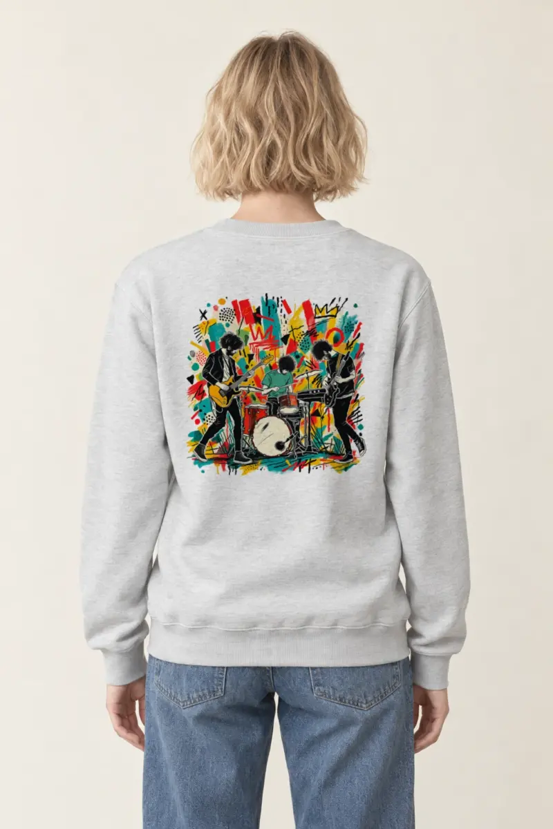 "Graffiti Band Performance" Heavy Blend Unisex Crewneck Sweatshirt | Gildan 18000