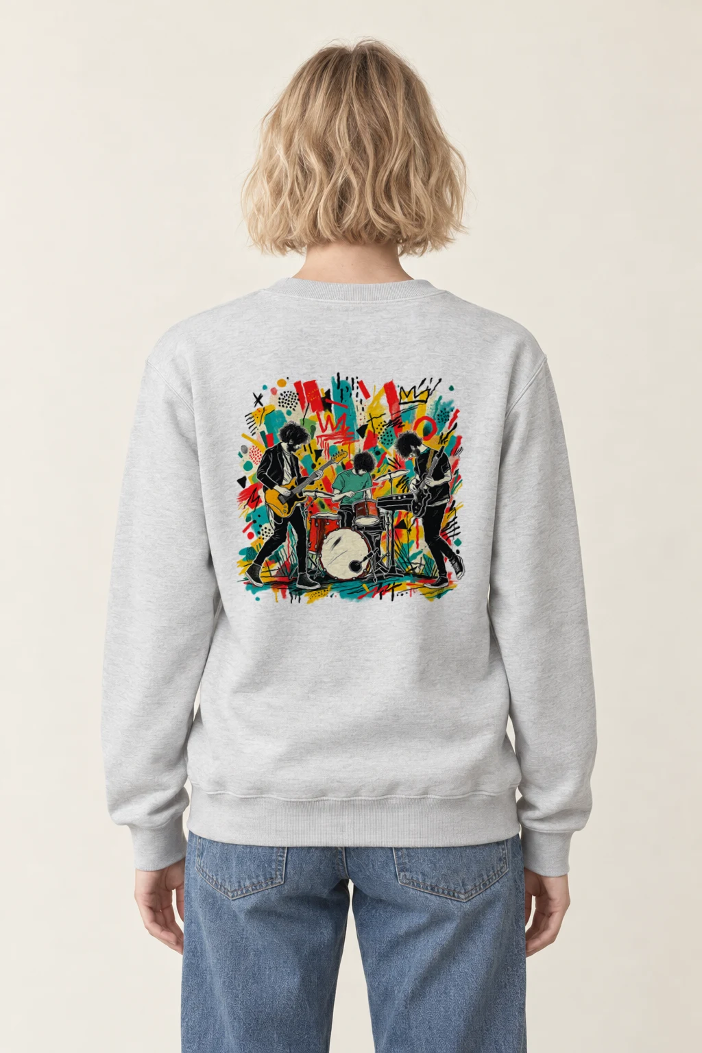 "Graffiti Band Performance" Heavy Blend Unisex Crewneck Sweatshirt | Gildan 18000