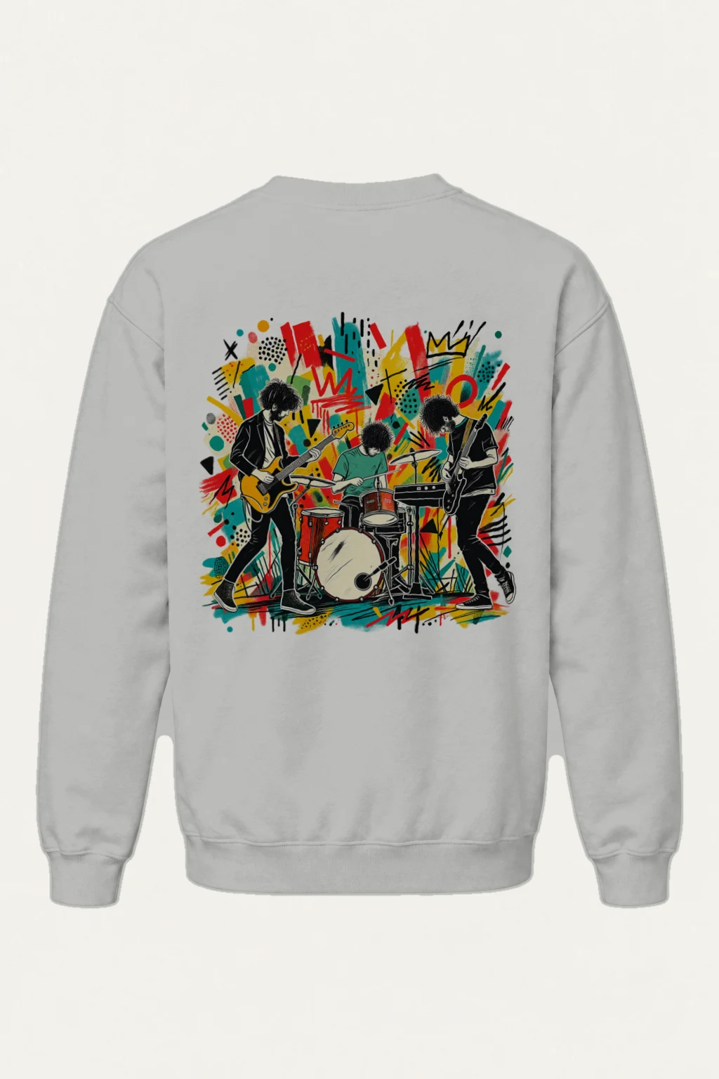 "Graffiti Band Performance" Heavy Blend Unisex Crewneck Sweatshirt | Gildan 18000