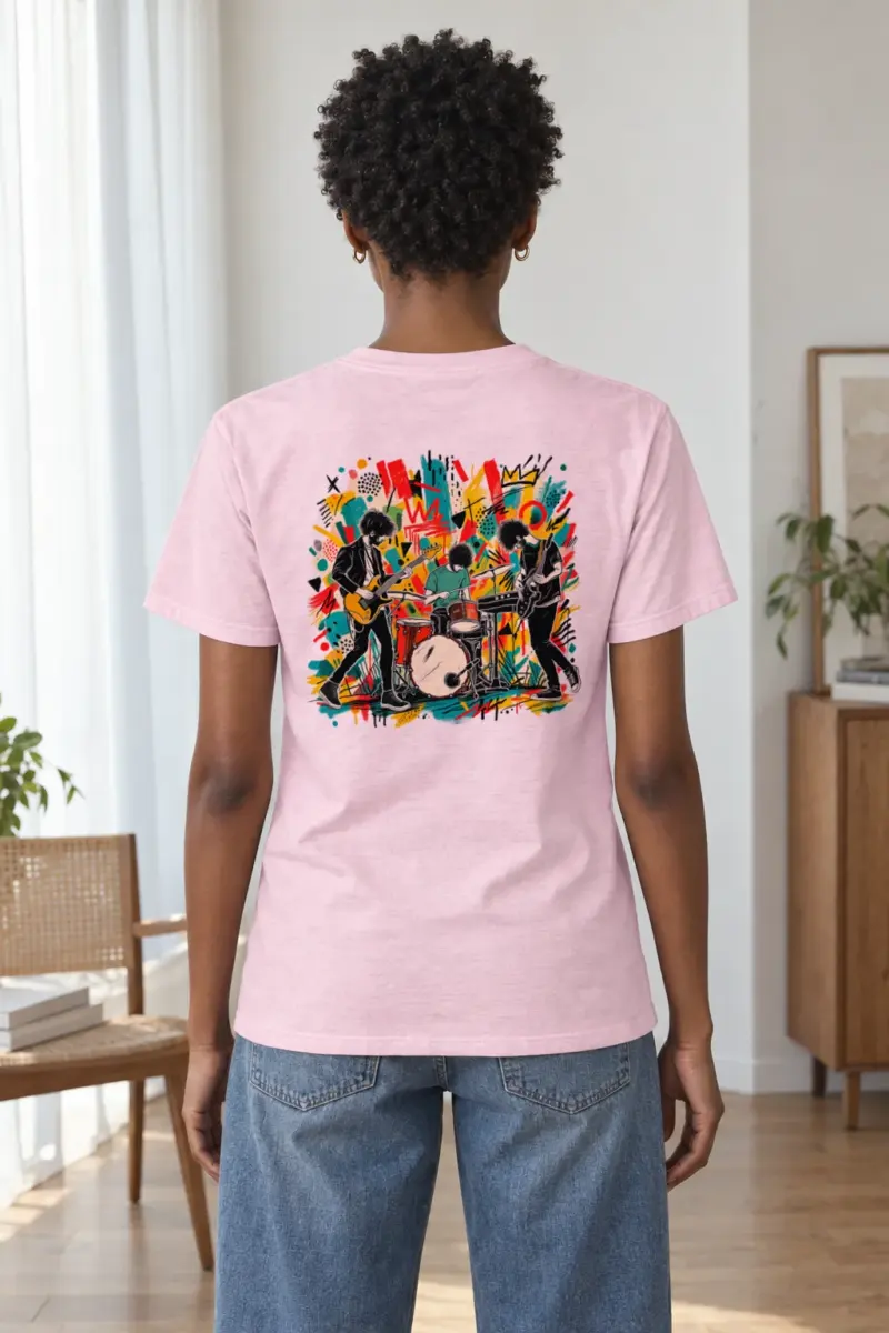 "Graffiti Band Performance" Heavyweight Unisex Crewneck T-shirt | Gildan 5000