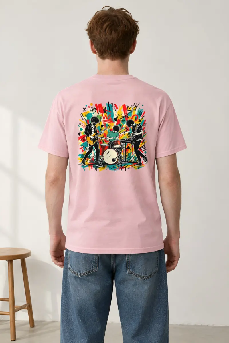 "Graffiti Band Performance" Heavyweight Unisex Crewneck T-shirt