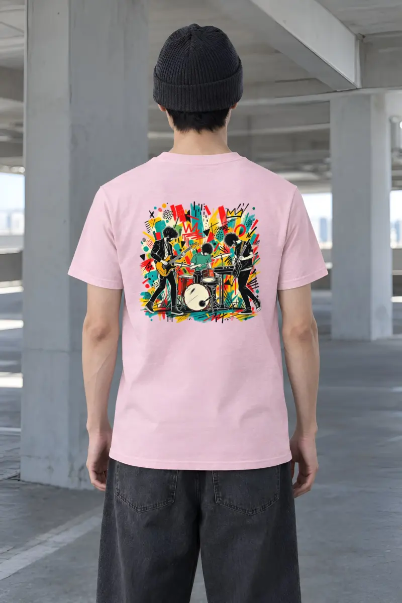 "Graffiti Band Performance" Heavyweight Unisex Crewneck T-shirt