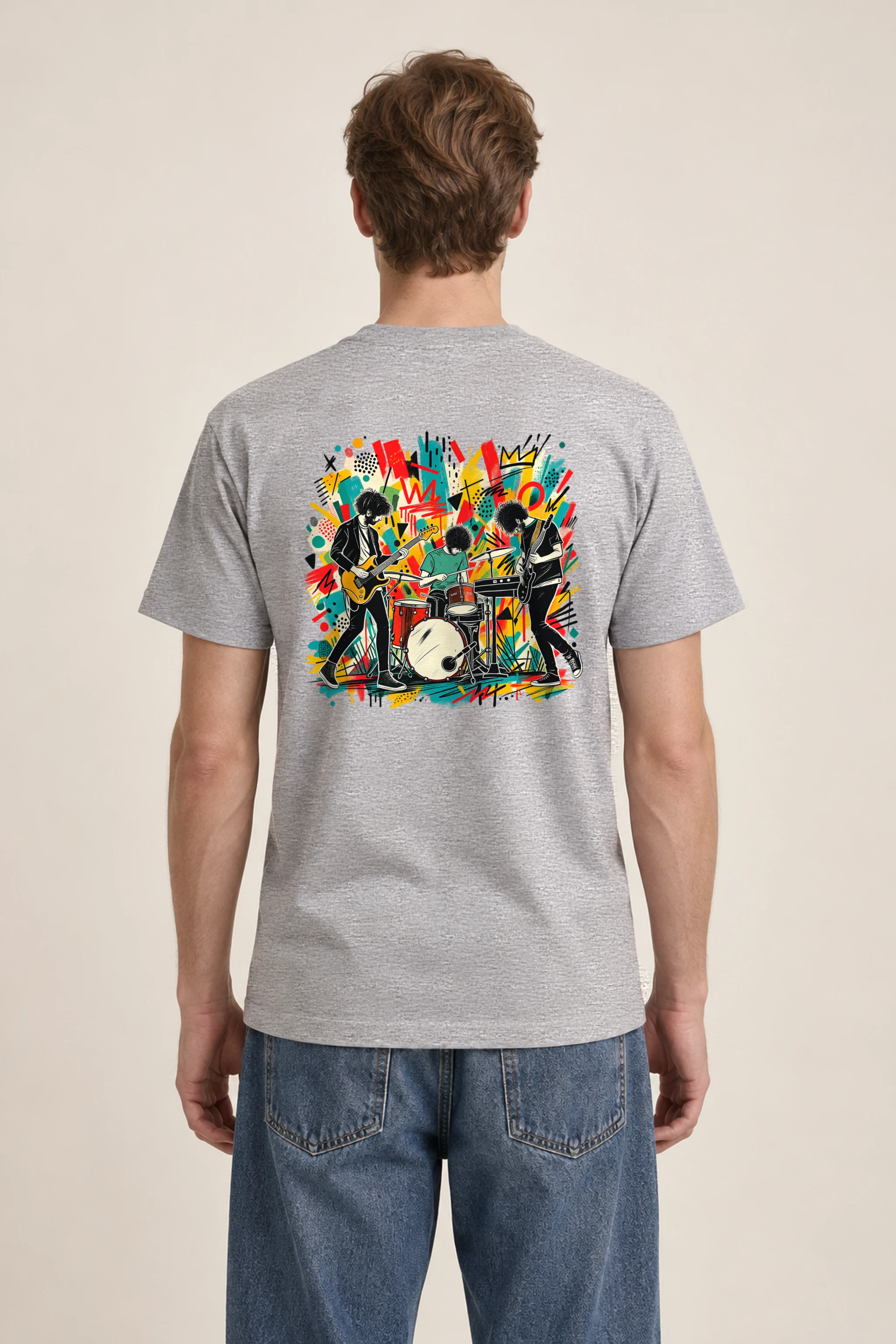 "Graffiti Band Performance" Heavyweight Unisex Crewneck T-shirt