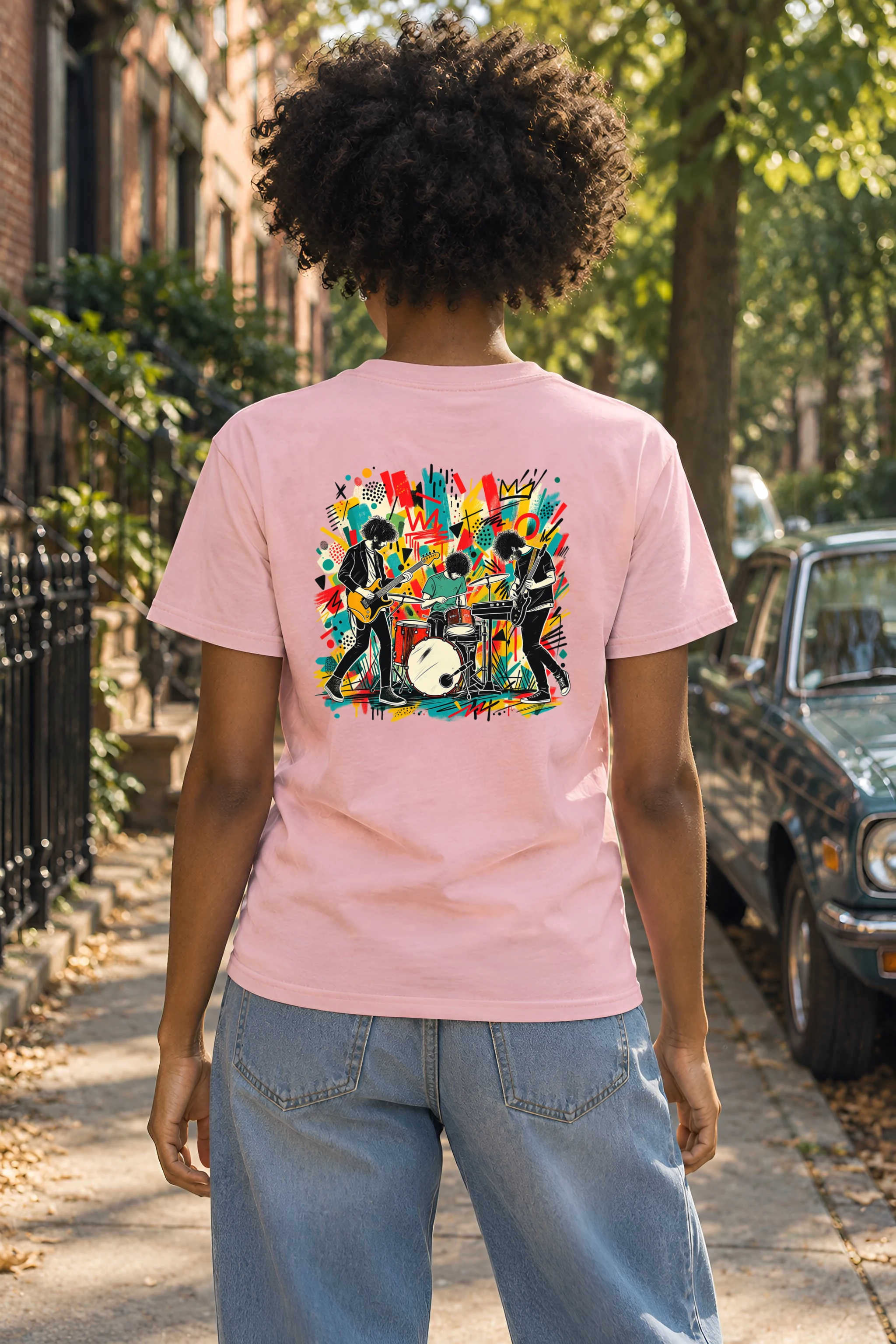 "Graffiti Band Performance" Heavyweight Unisex Crewneck T-shirt