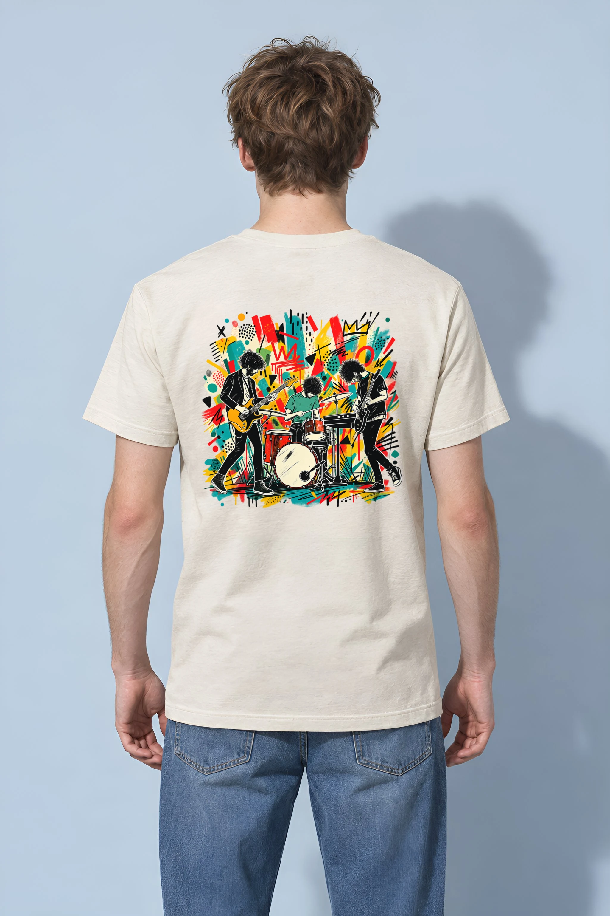 "Graffiti Band Performance" Heavyweight Unisex Crewneck T-shirt