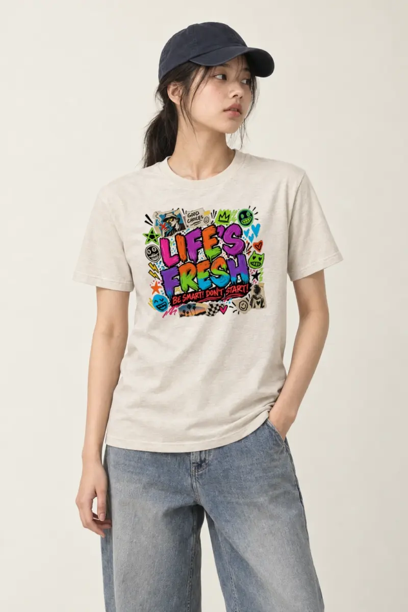 "Graffiti Choice Doodles" Heavyweight Unisex Crewneck T-shirt