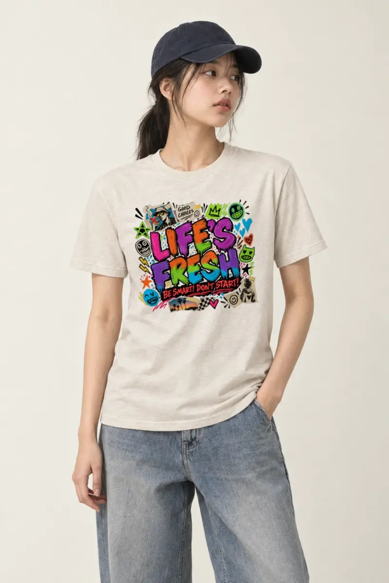 "Graffiti Choice Doodles" Heavyweight Unisex Crewneck T-shirt