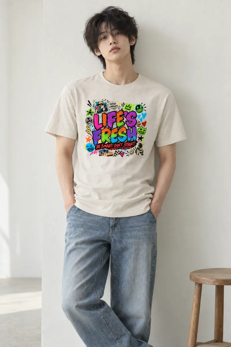 "Graffiti Choice Doodles" Heavyweight Unisex Crewneck T-shirt