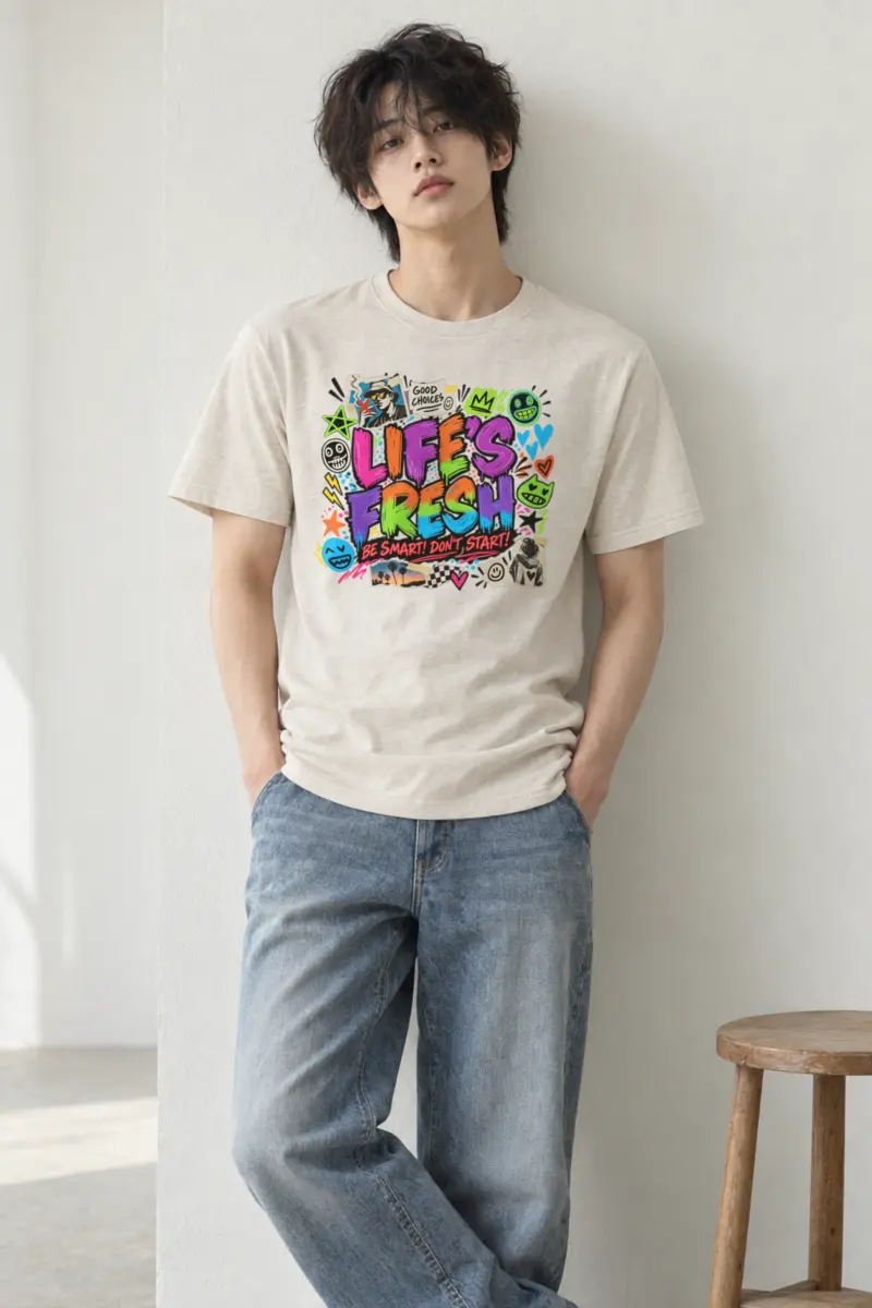 "Graffiti Choice Doodles" Heavyweight Unisex Crewneck T-shirt