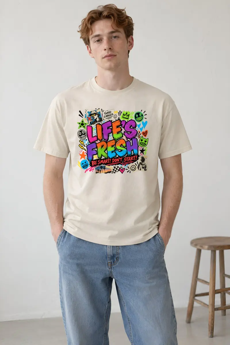 "Graffiti Choice Doodles" Heavyweight Unisex Crewneck T-shirt