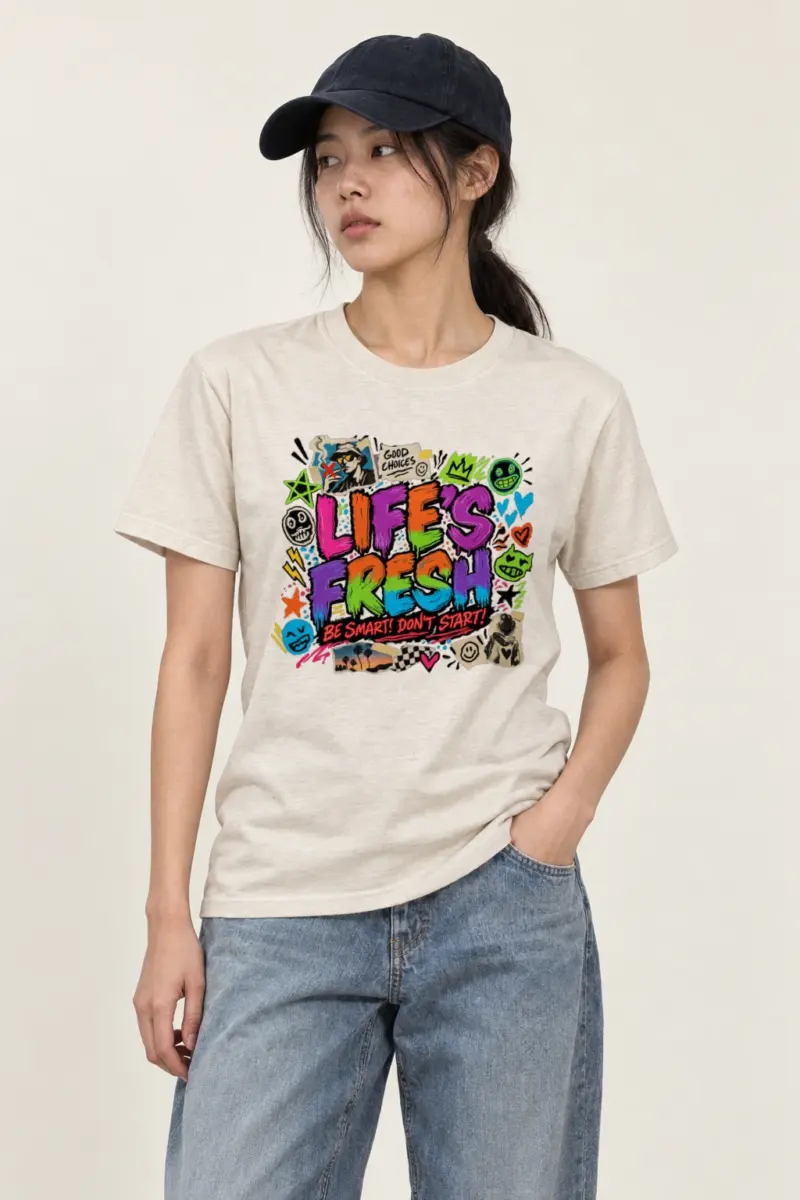 "Graffiti Choice Doodles" Heavyweight Unisex Crewneck T-shirt