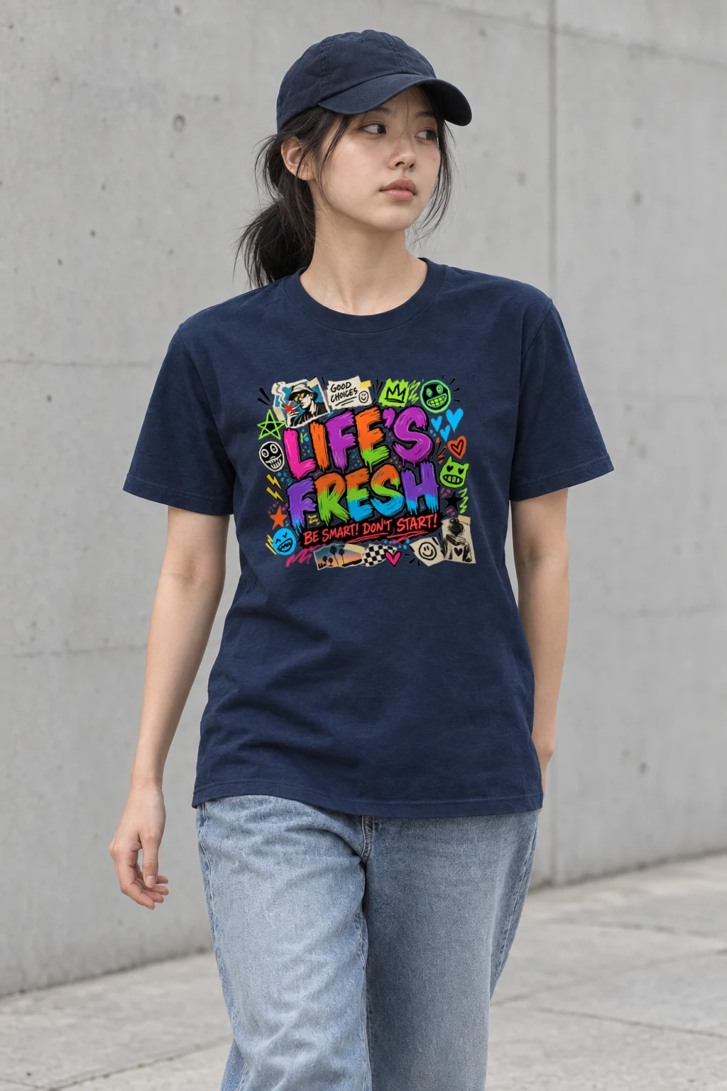 "Graffiti Choice Doodles" Heavyweight Unisex Crewneck T-shirt | Gildan 5000