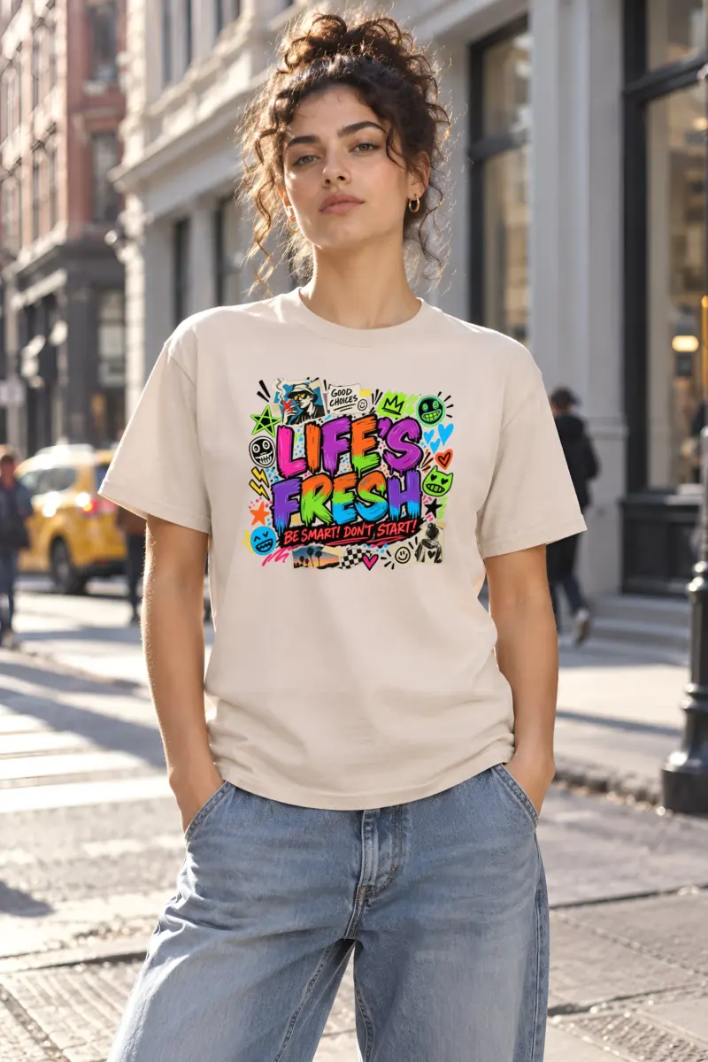 "Graffiti Choice Doodles" Heavyweight Unisex Crewneck T-shirt