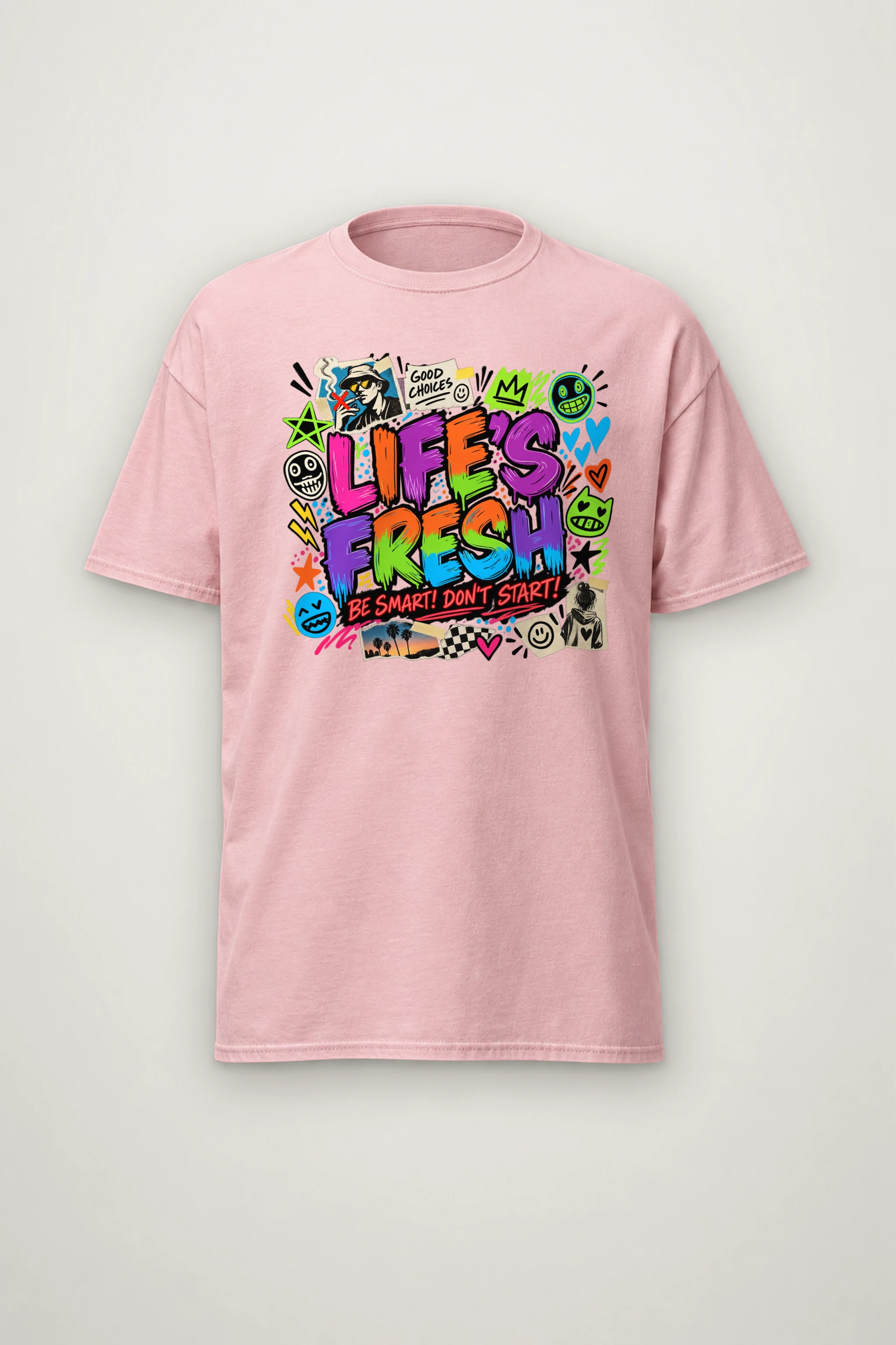 "Graffiti Choice Doodles" Heavyweight Unisex Crewneck T-shirt