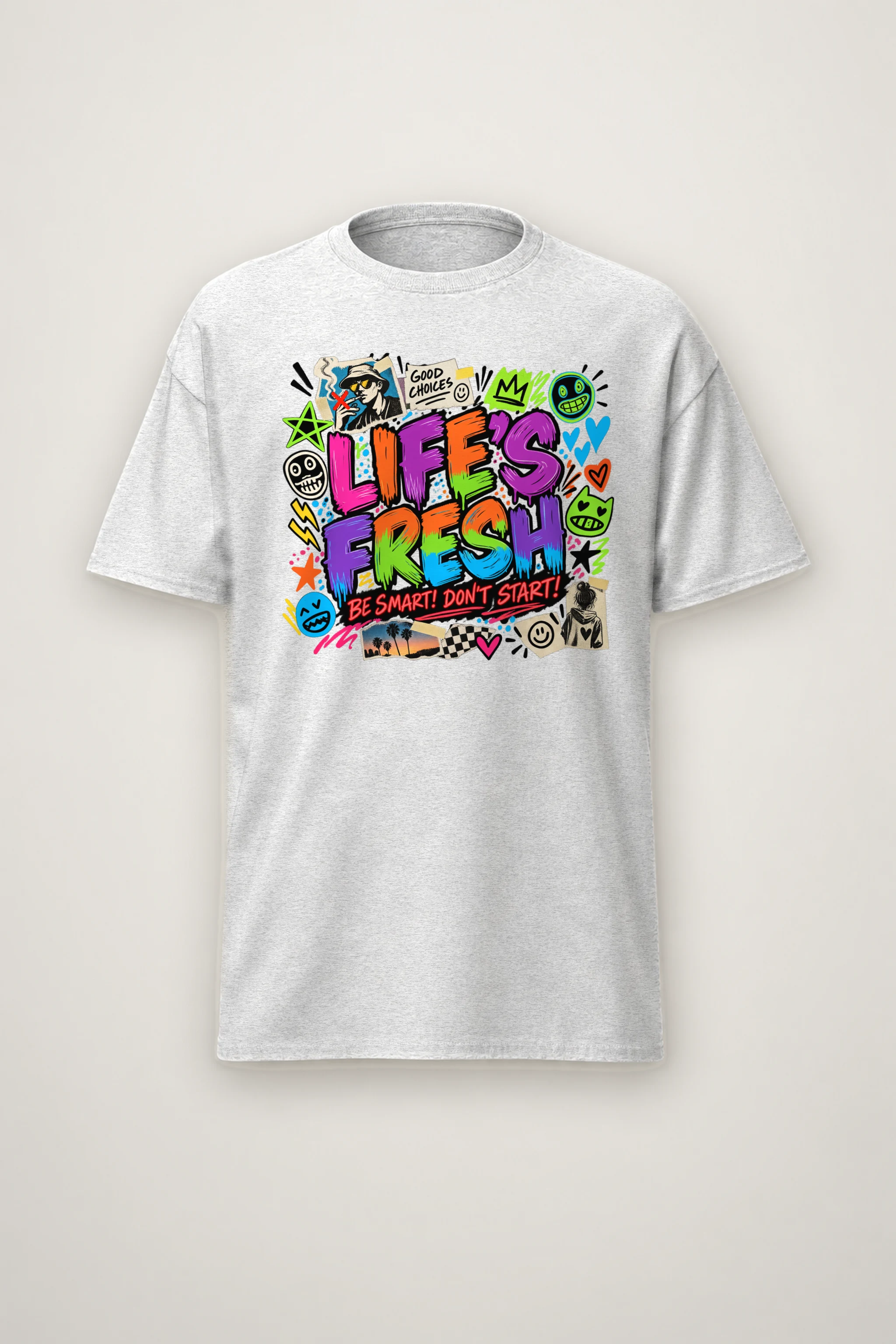 "Graffiti Choice Doodles" Heavyweight Unisex Crewneck T-shirt