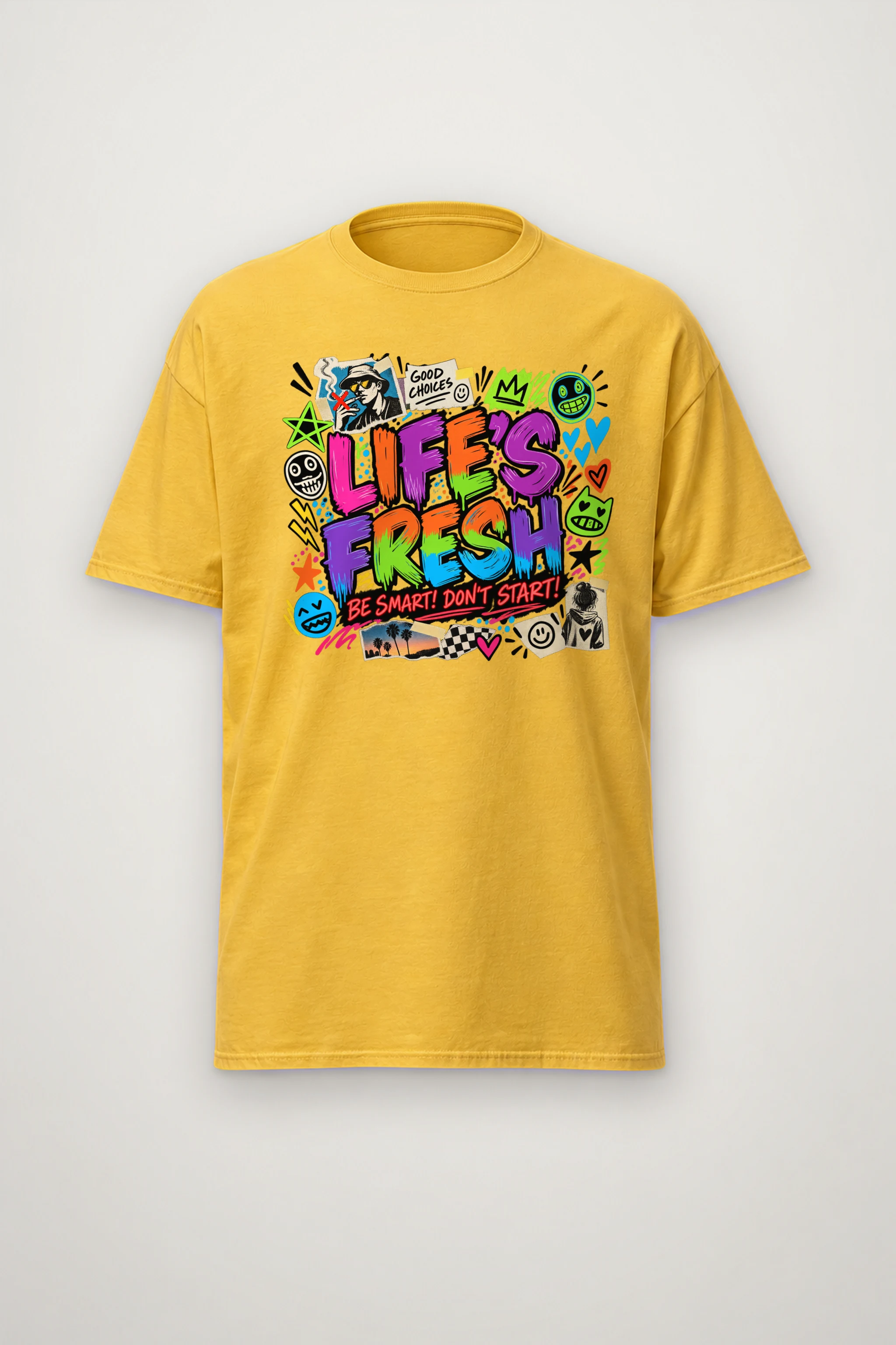 "Graffiti Choice Doodles" Heavyweight Unisex Crewneck T-shirt