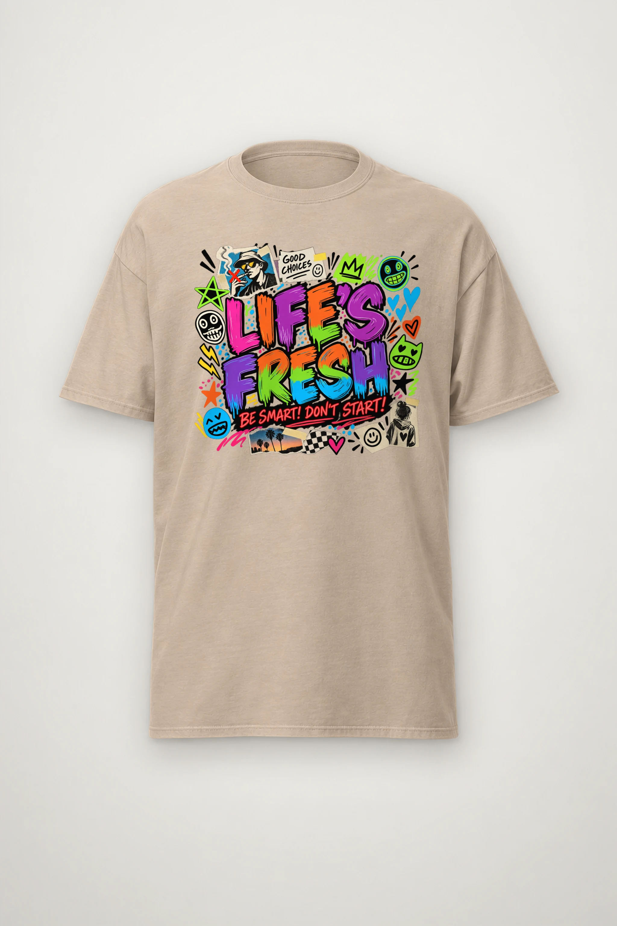 "Graffiti Choice Doodles" Heavyweight Unisex Crewneck T-shirt