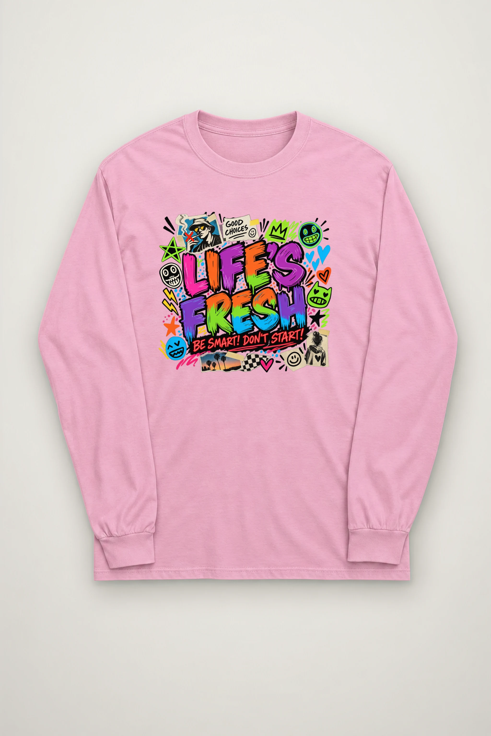 "Graffiti Choice Doodles" Unisex Longsleeve T-shirt