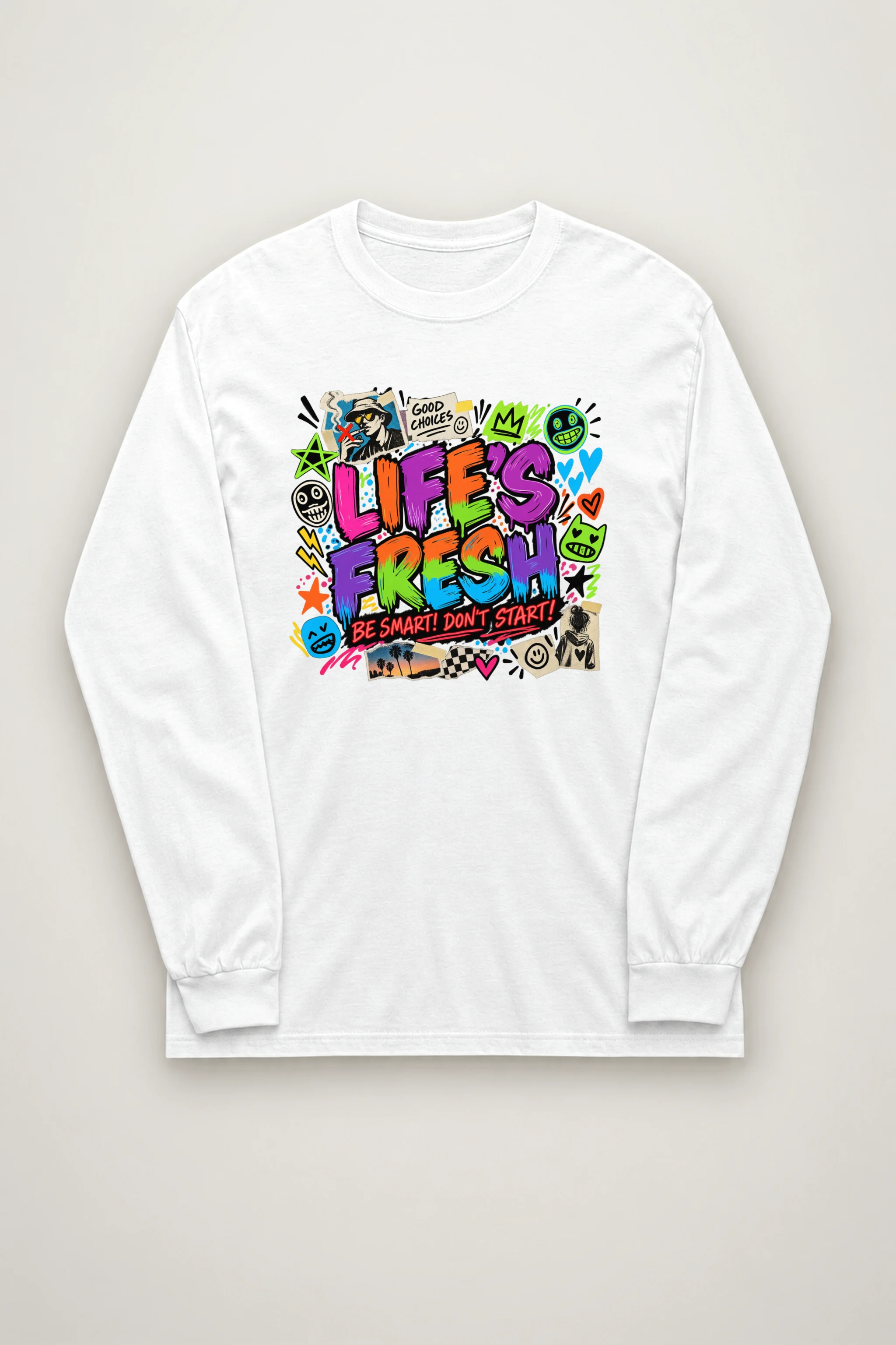 "Graffiti Choice Doodles" Unisex Longsleeve T-shirt