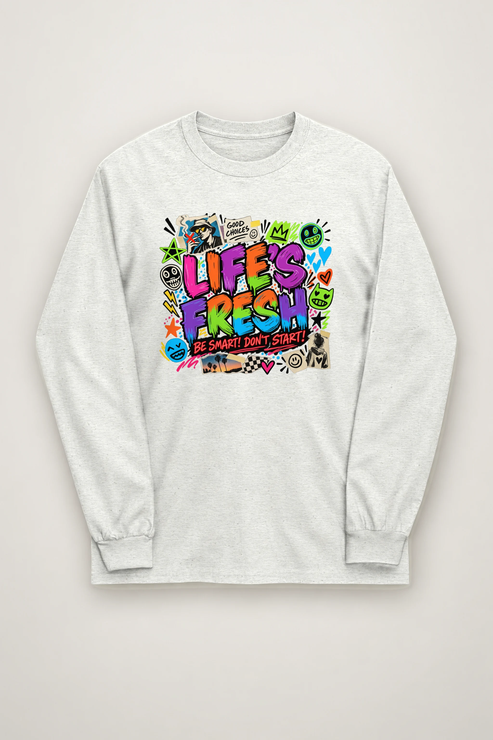 "Graffiti Choice Doodles" Unisex Longsleeve T-shirt