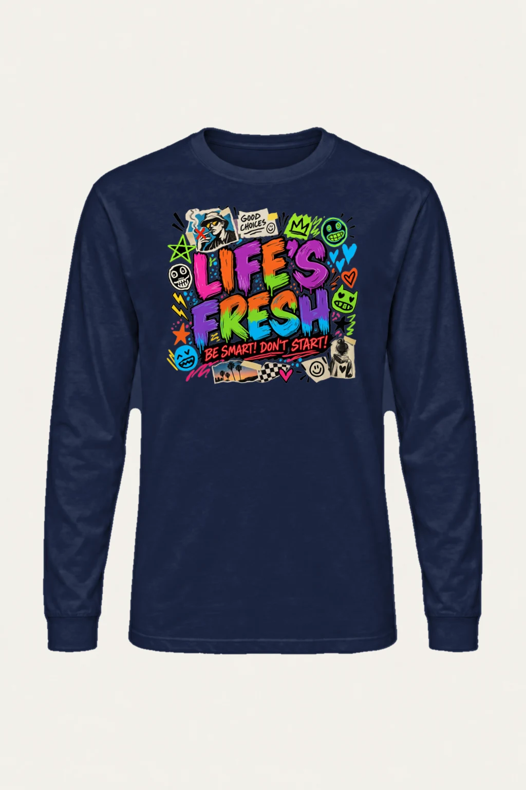 "Graffiti Choice Doodles" Unisex Longsleeve T-shirt | Gildan 2400