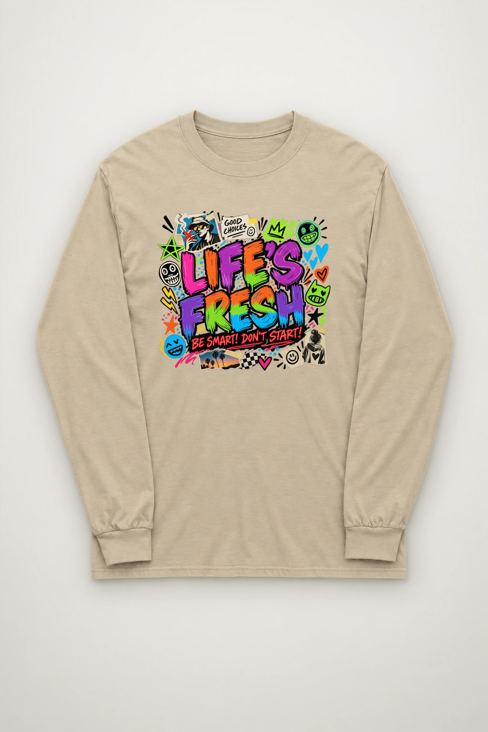 "Graffiti Choice Doodles" Unisex Longsleeve T-shirt
