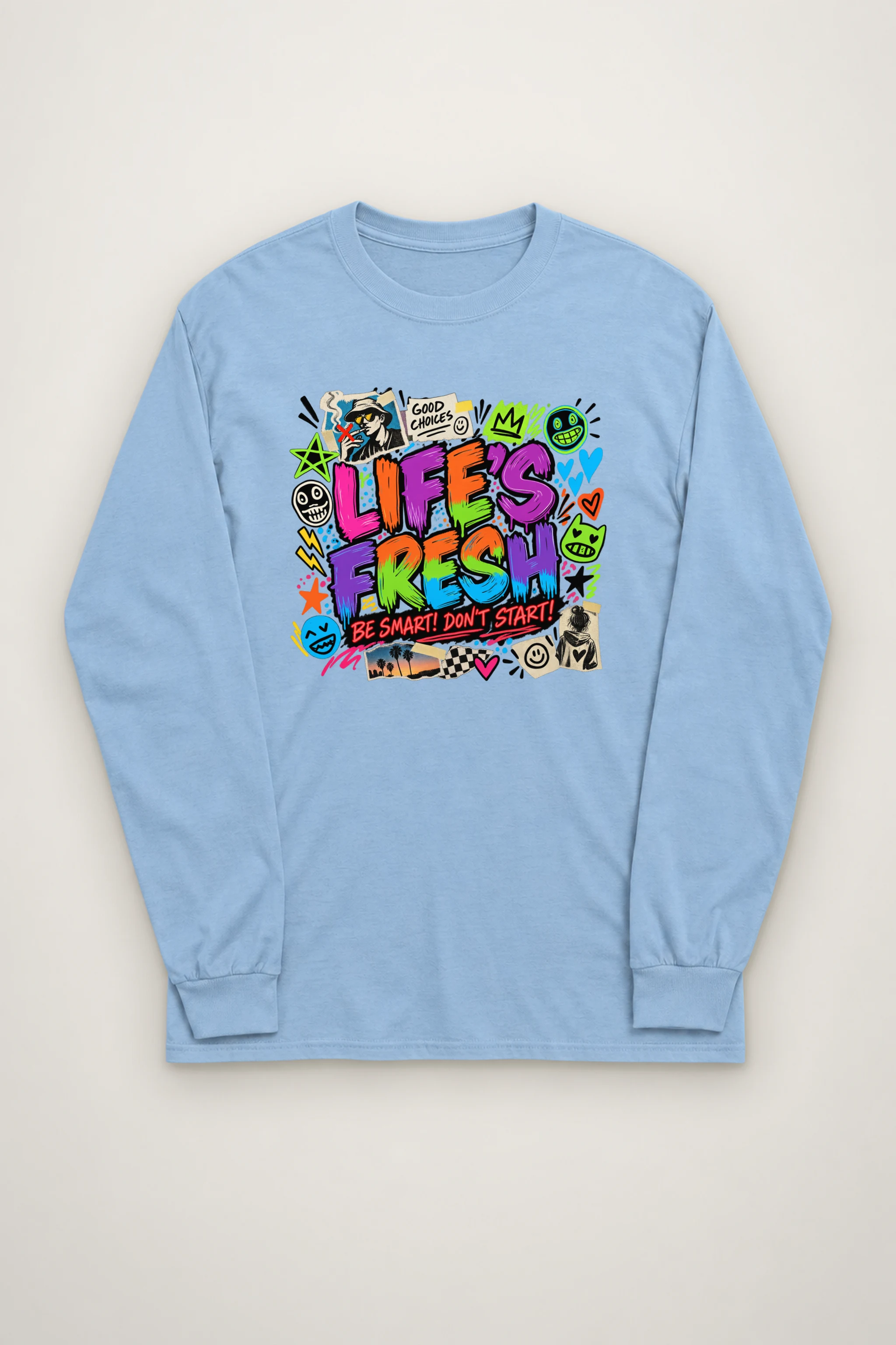 "Graffiti Choice Doodles" Unisex Longsleeve T-shirt