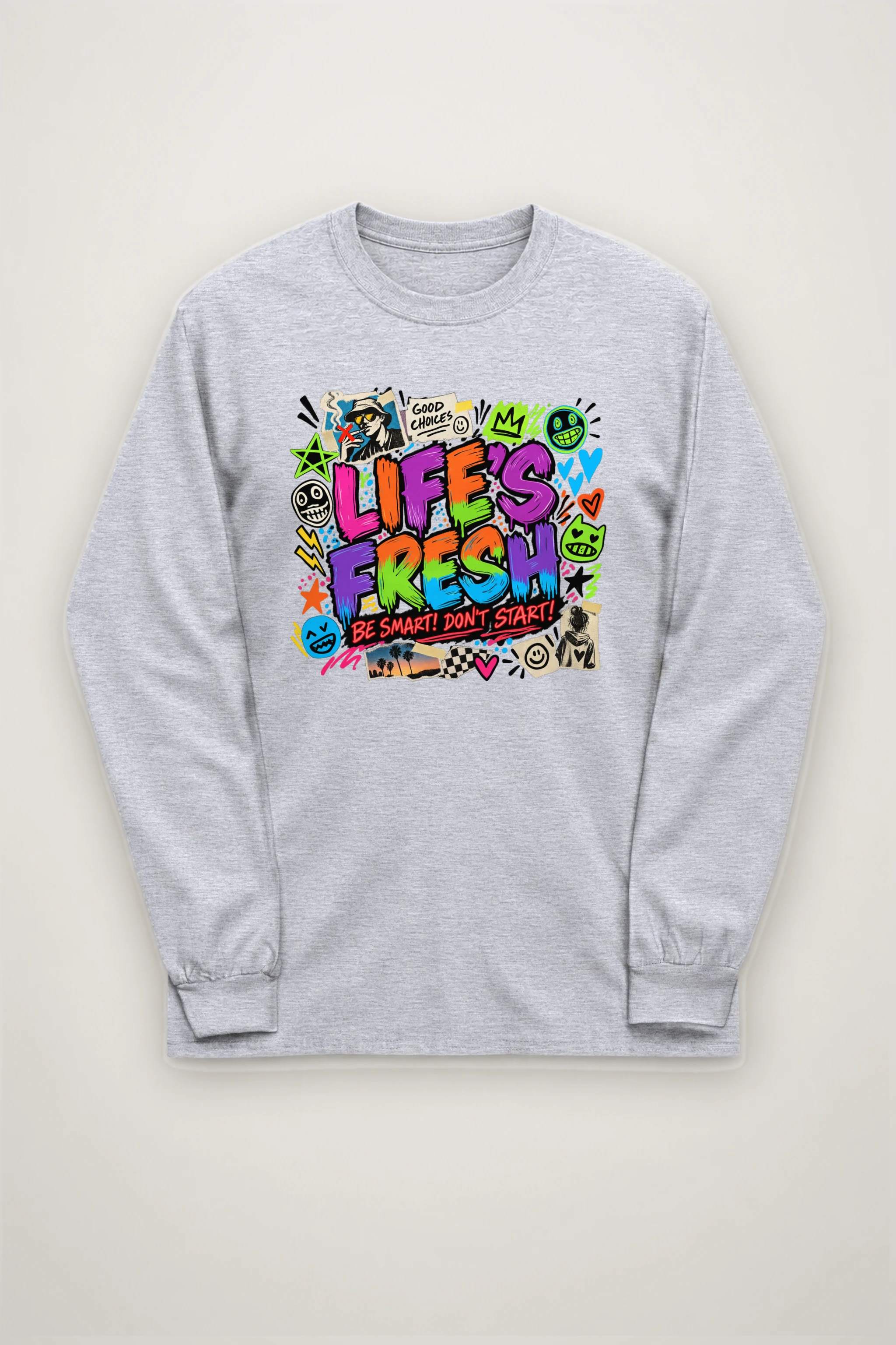 "Graffiti Choice Doodles" Unisex Longsleeve T-shirt