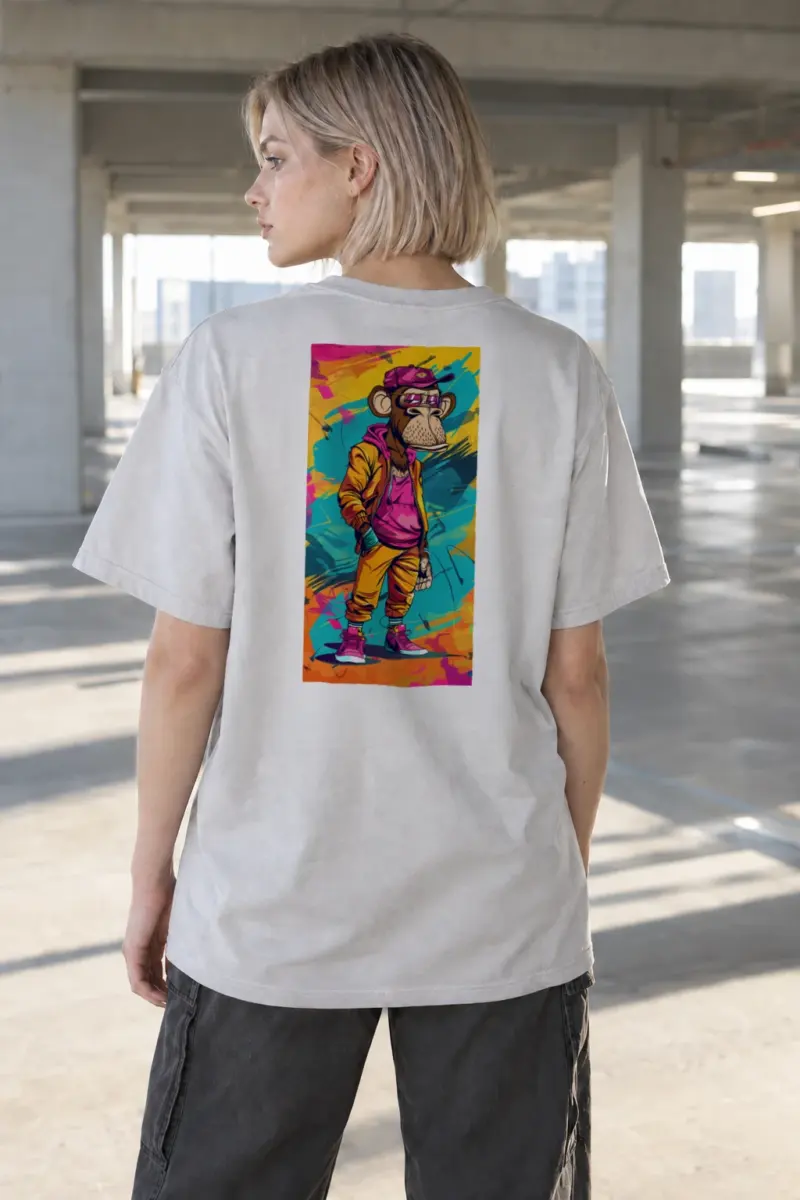 “Graffiti Monkey” Heavyweight Unisex Crewneck T-shirt | Gildan 5000