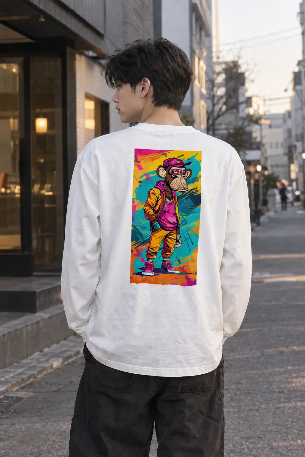"Graffiti Monkey" Unisex Longsleeve T-shirt | Gildan 2400
