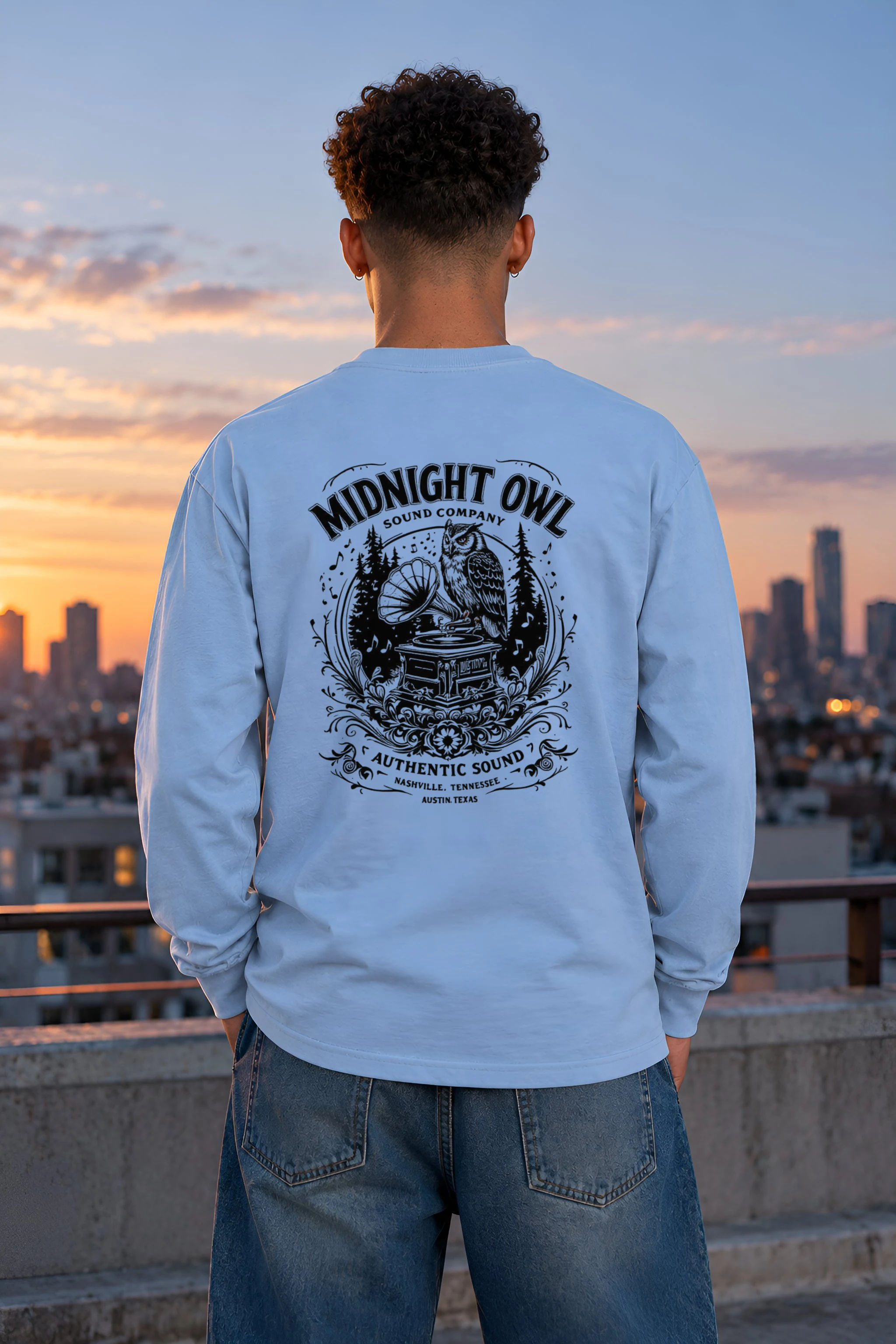 "Gramophone Grove" Unisex Longsleeve T-shirt