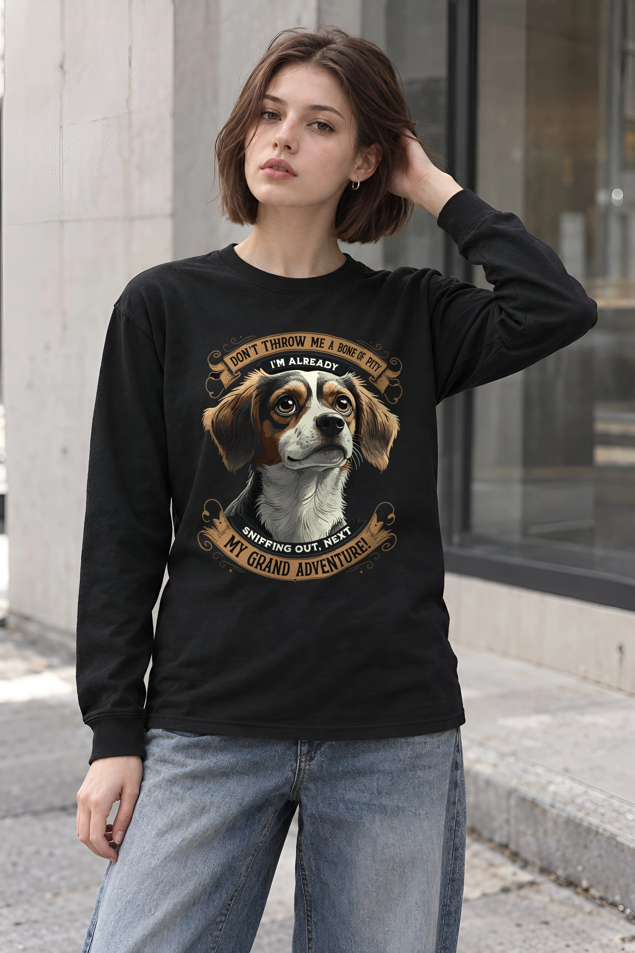 "Grand Adventure Dog" Unisex Longsleeve T-shirt