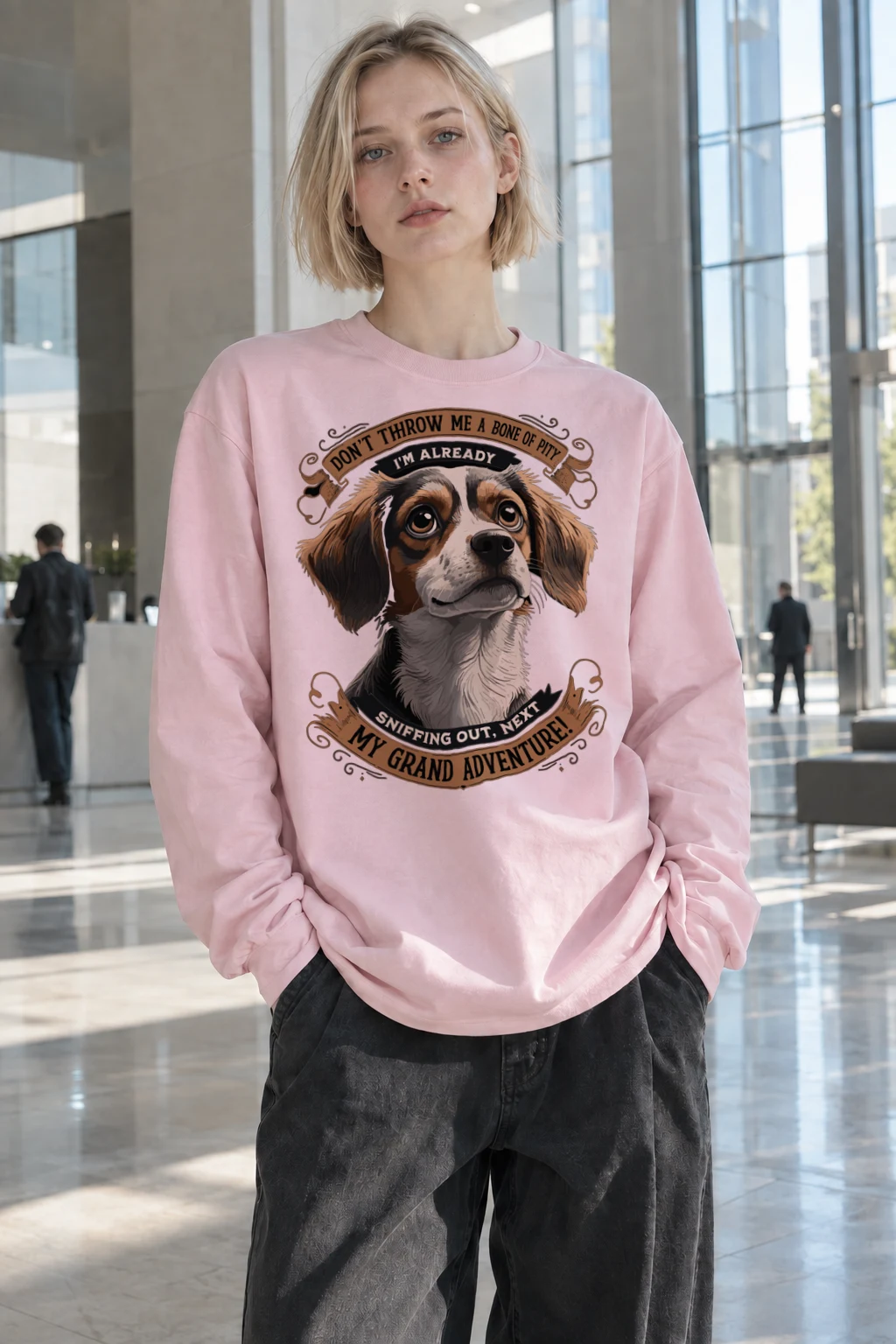 "Grand Adventure Dog" Unisex Longsleeve T-shirt | Gildan 2400