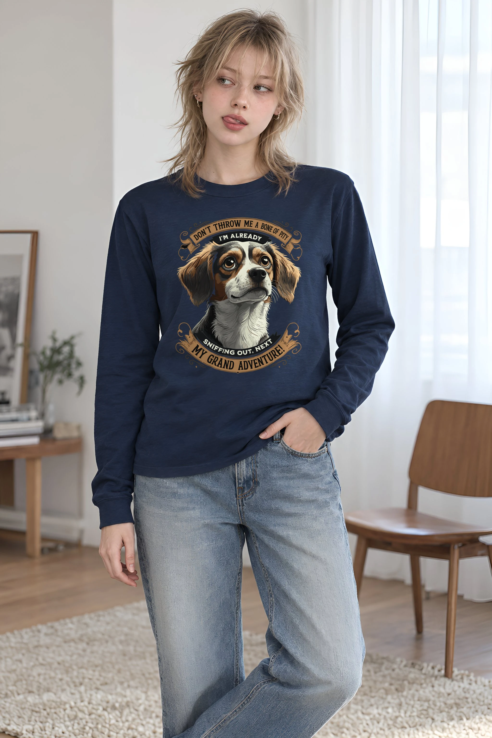"Grand Adventure Dog" Unisex Longsleeve T-shirt