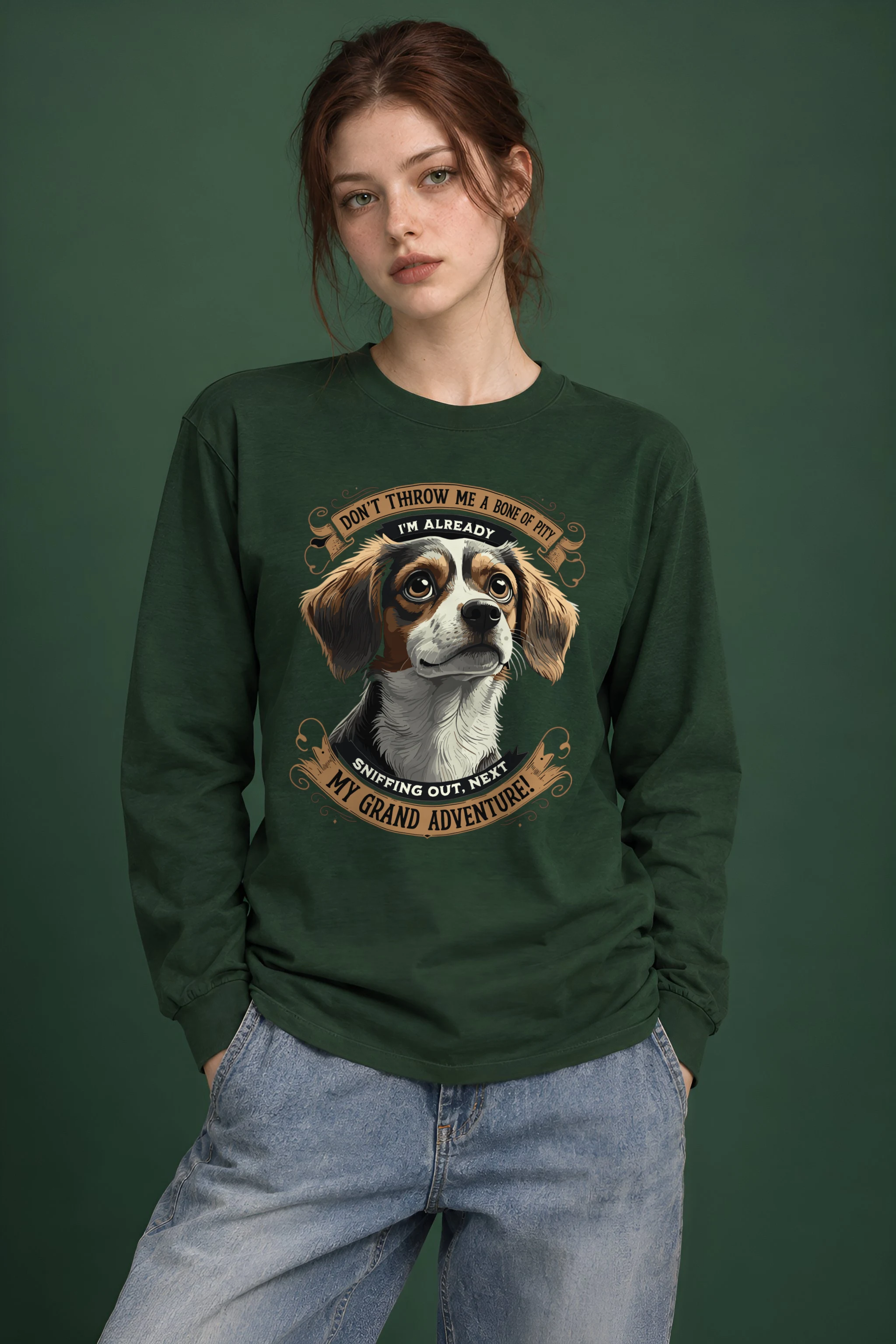 "Grand Adventure Dog" Unisex Longsleeve T-shirt