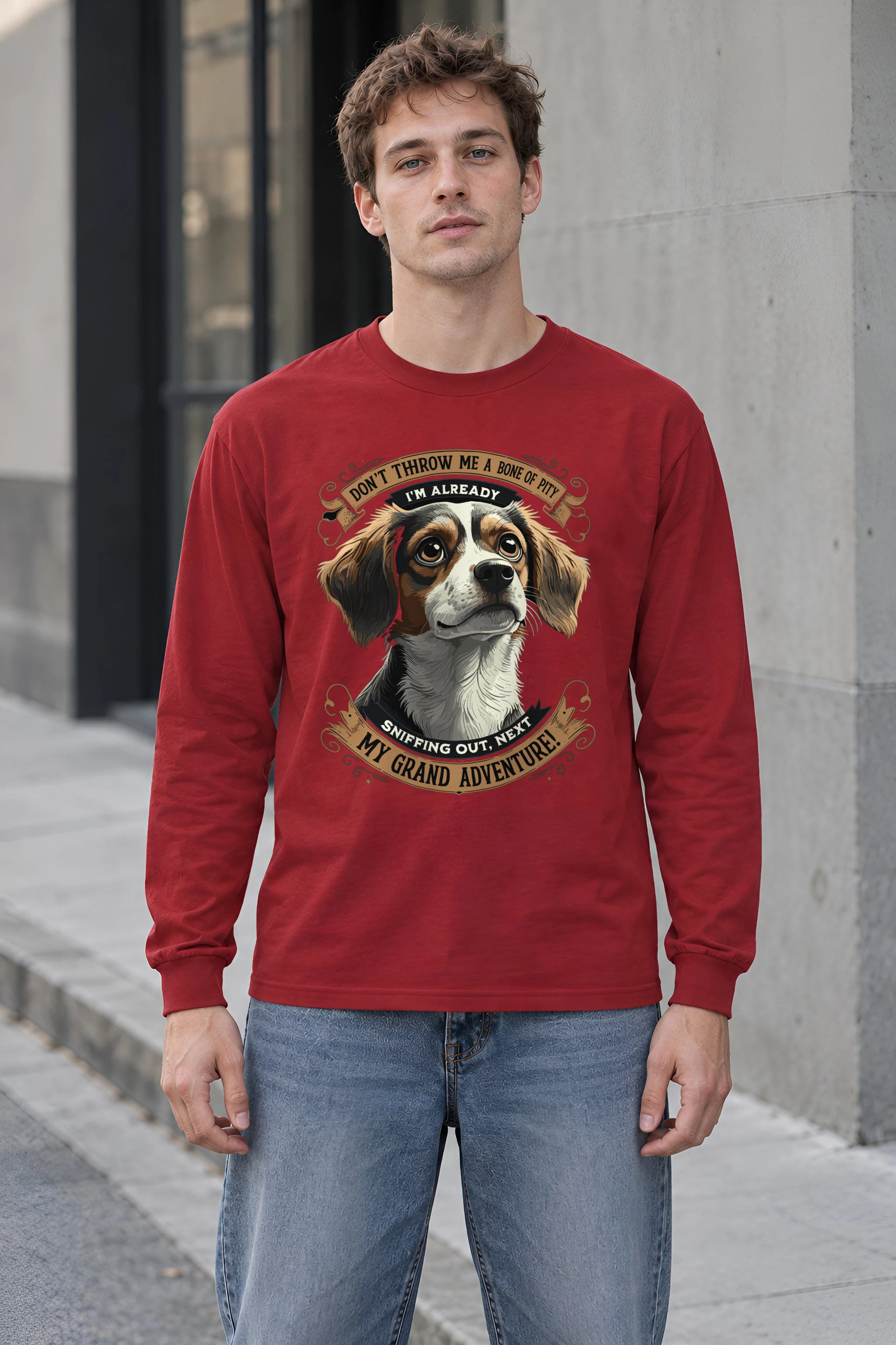 "Grand Adventure Dog" Unisex Longsleeve T-shirt