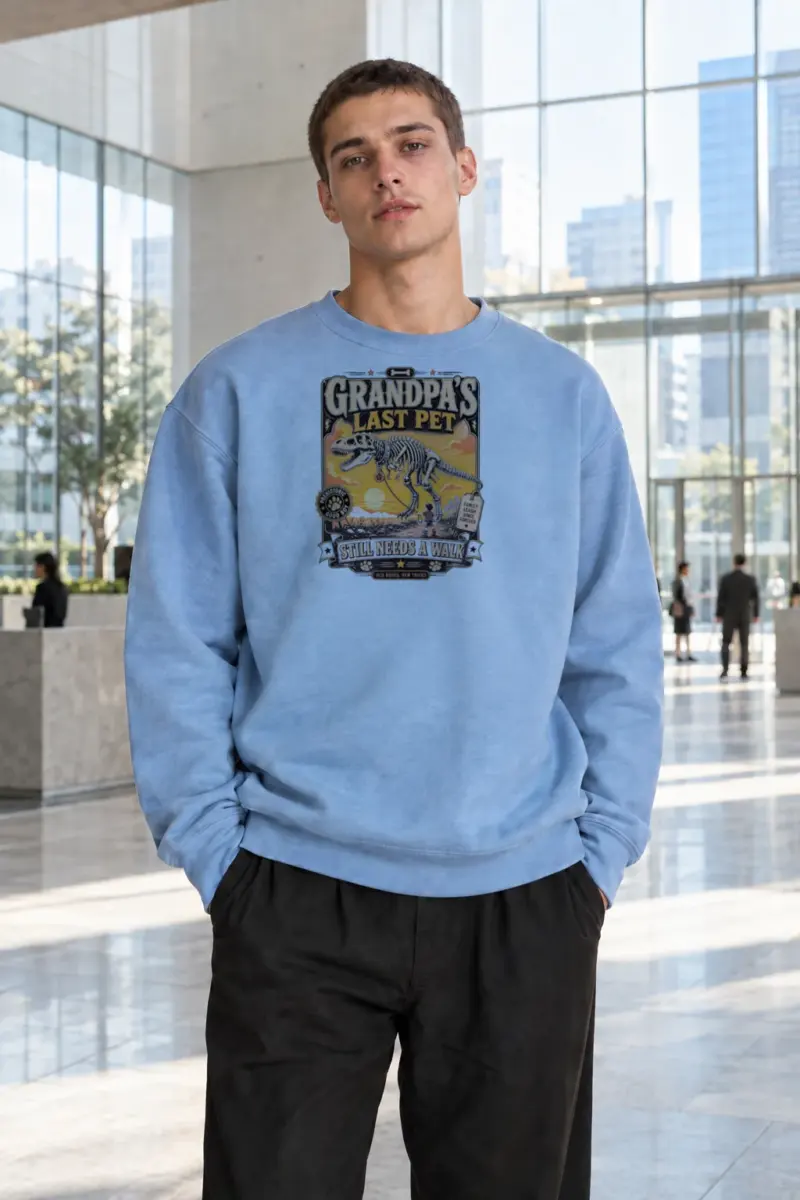 "Grandpa's Last Pet" Heavy Blend Unisex Crewneck Sweatshirt | Gildan 18000