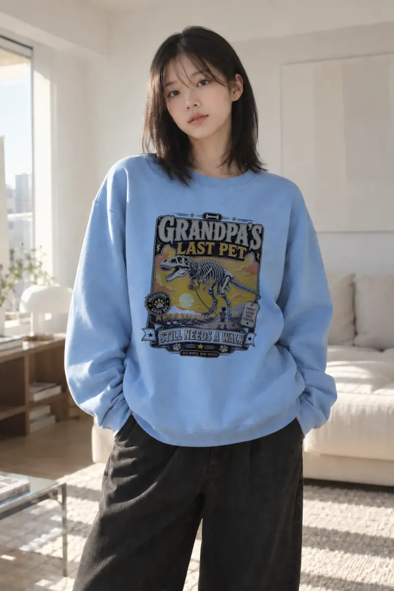 "Grandpa's Last Pet" Heavy Blend Unisex Crewneck Sweatshirt | Gildan 18000