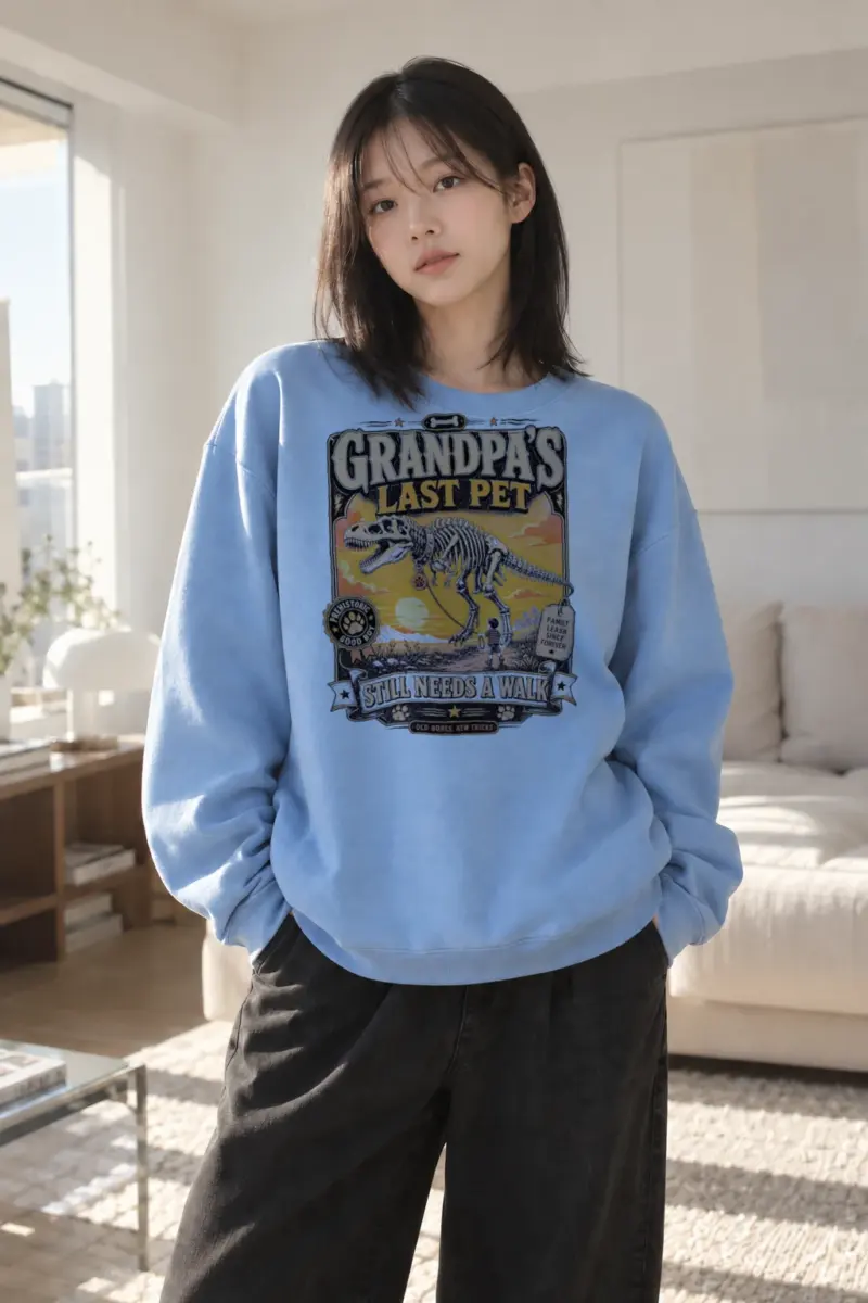 "Grandpa's Last Pet" Heavy Blend Unisex Crewneck Sweatshirt | Gildan 18000